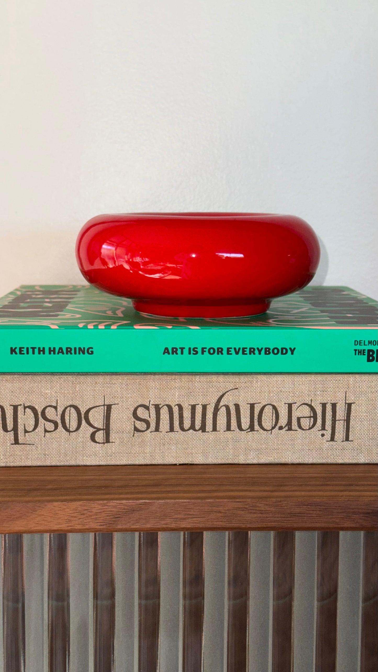 Red ceramic ashtray by Pietro Arosio Parravicini, 1970