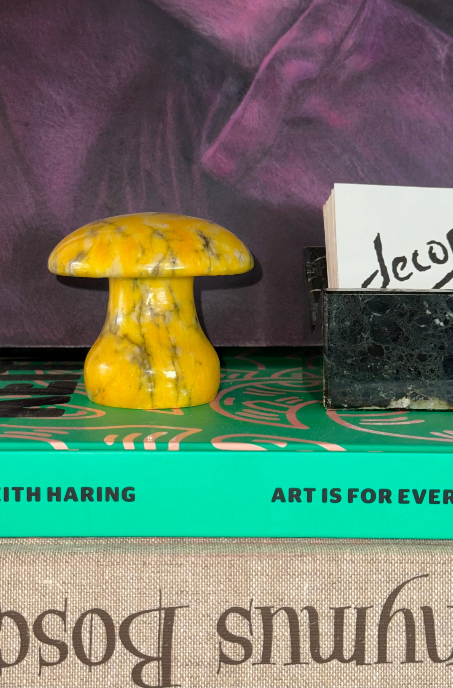 Vintage Italian alabaster mushroom, circa 1960