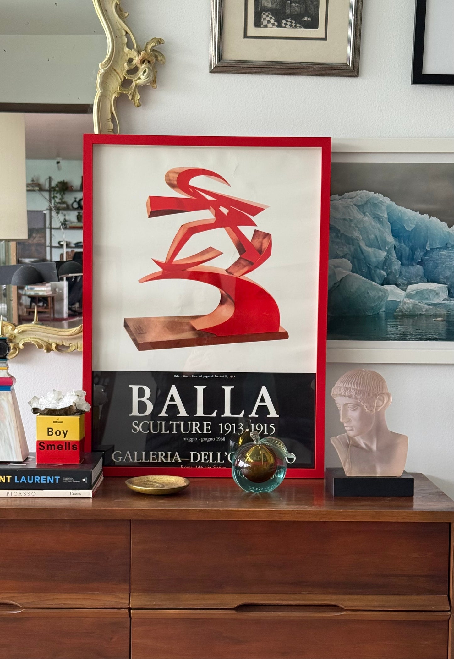Vintage Italian Giacomo Balla exhibition poster, mid 20th century