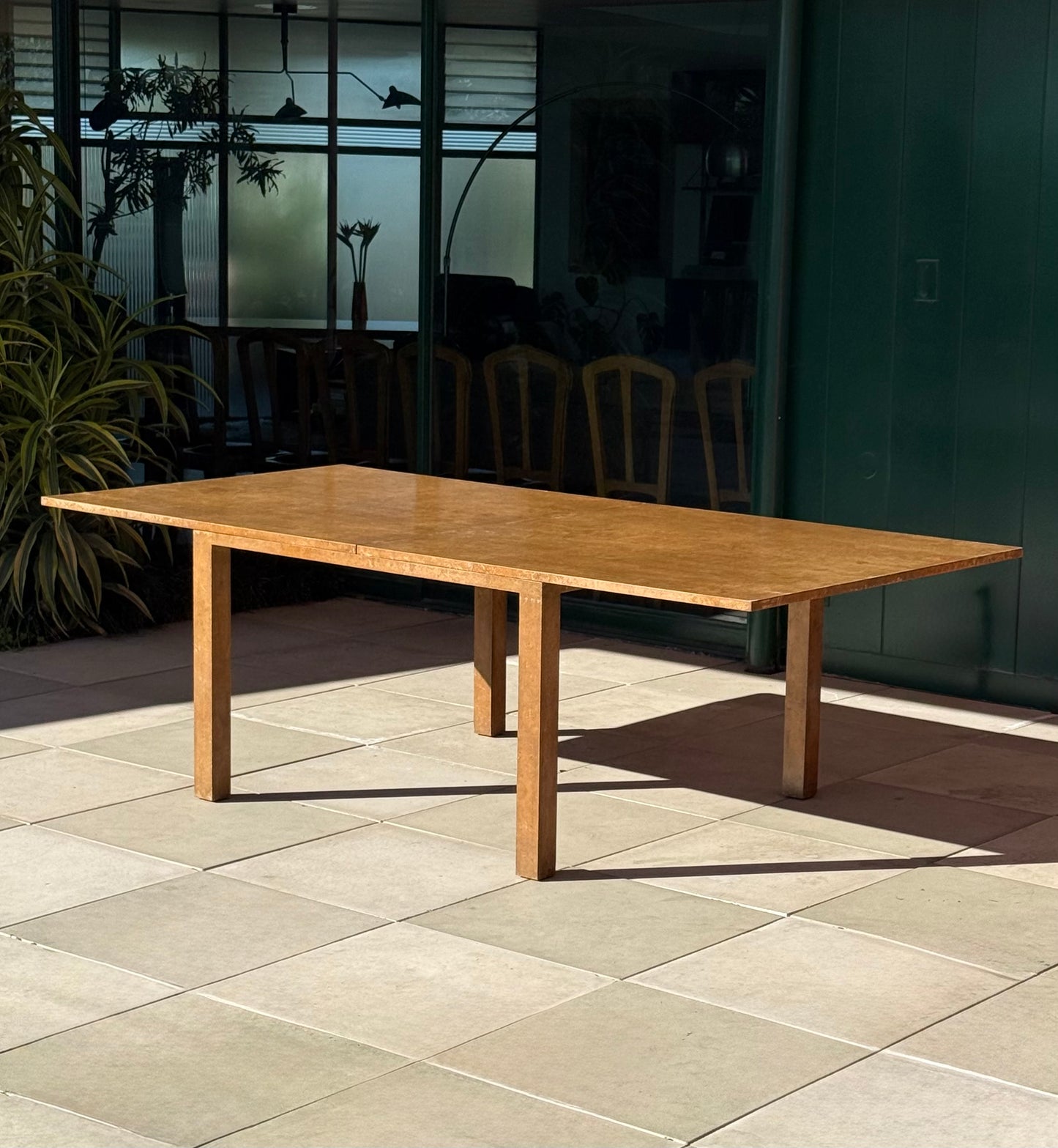 Burlwood Dining Table by PACE Collection, Circa 1970