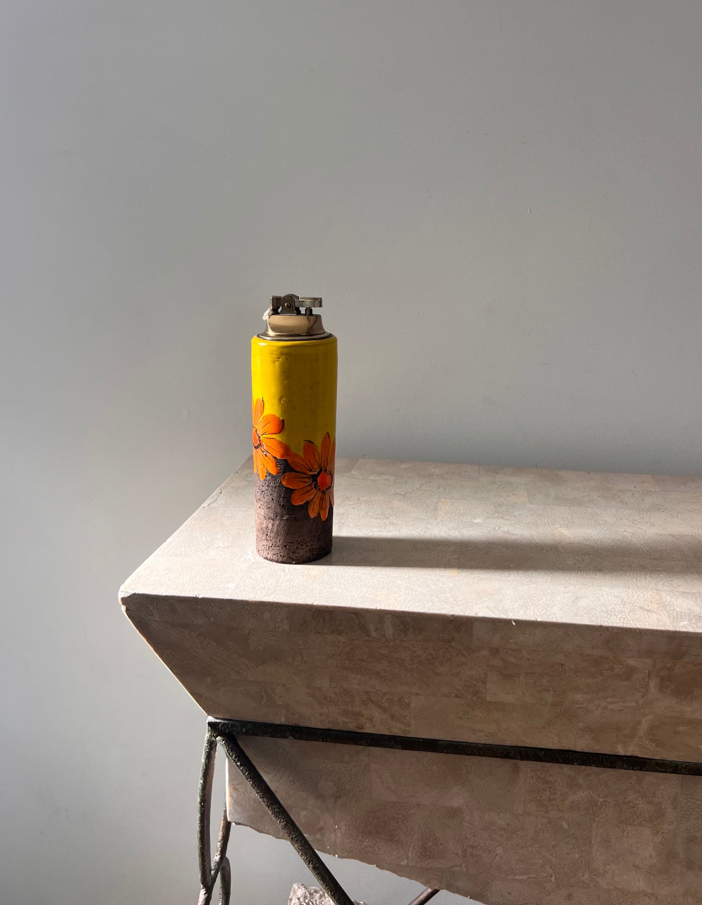Ceramic table lighter by Aldo Londi for Bitossi, circa 1960