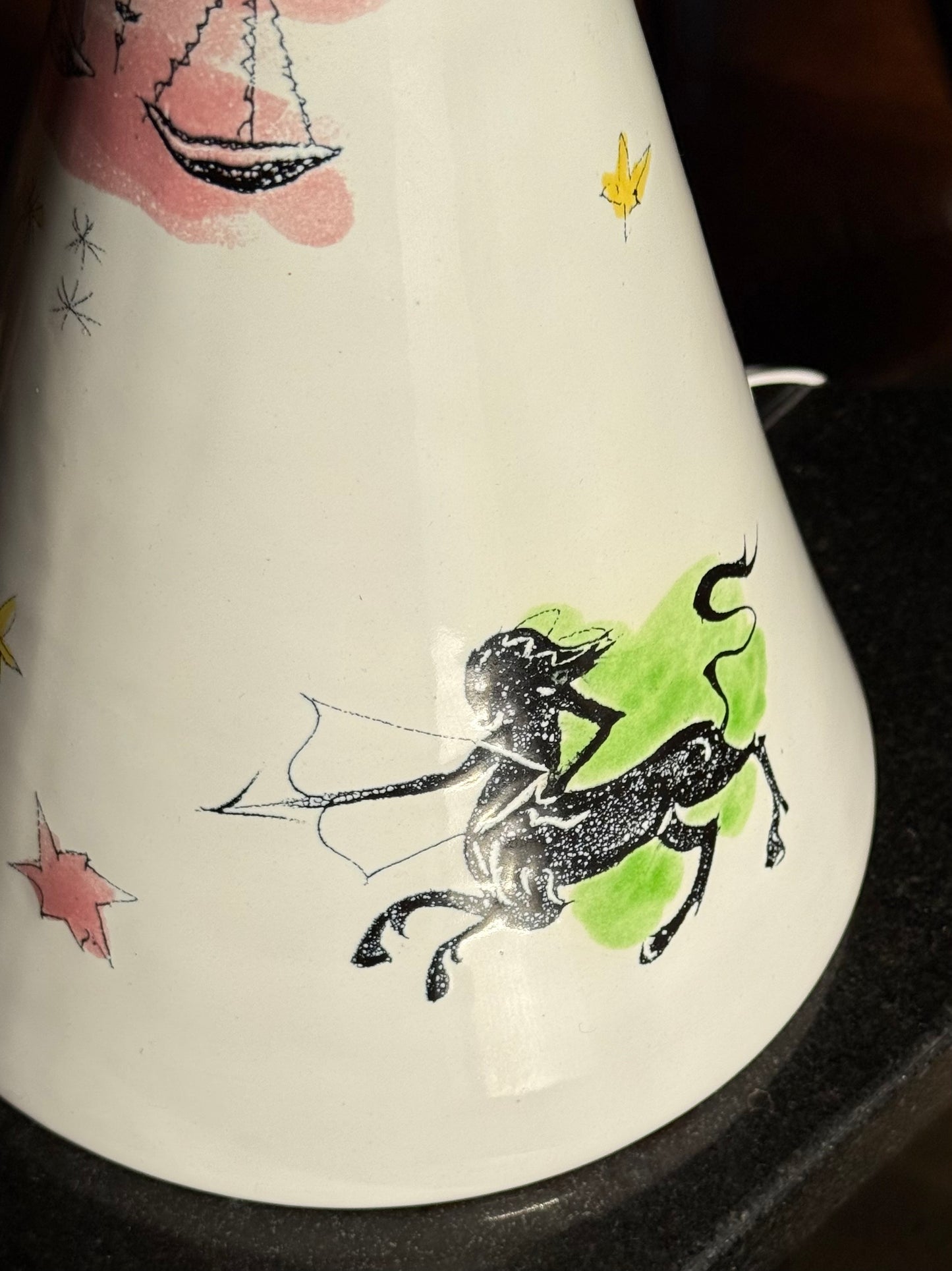 Vintage Italian Gambone-era zodiac lamp, mid 20th century