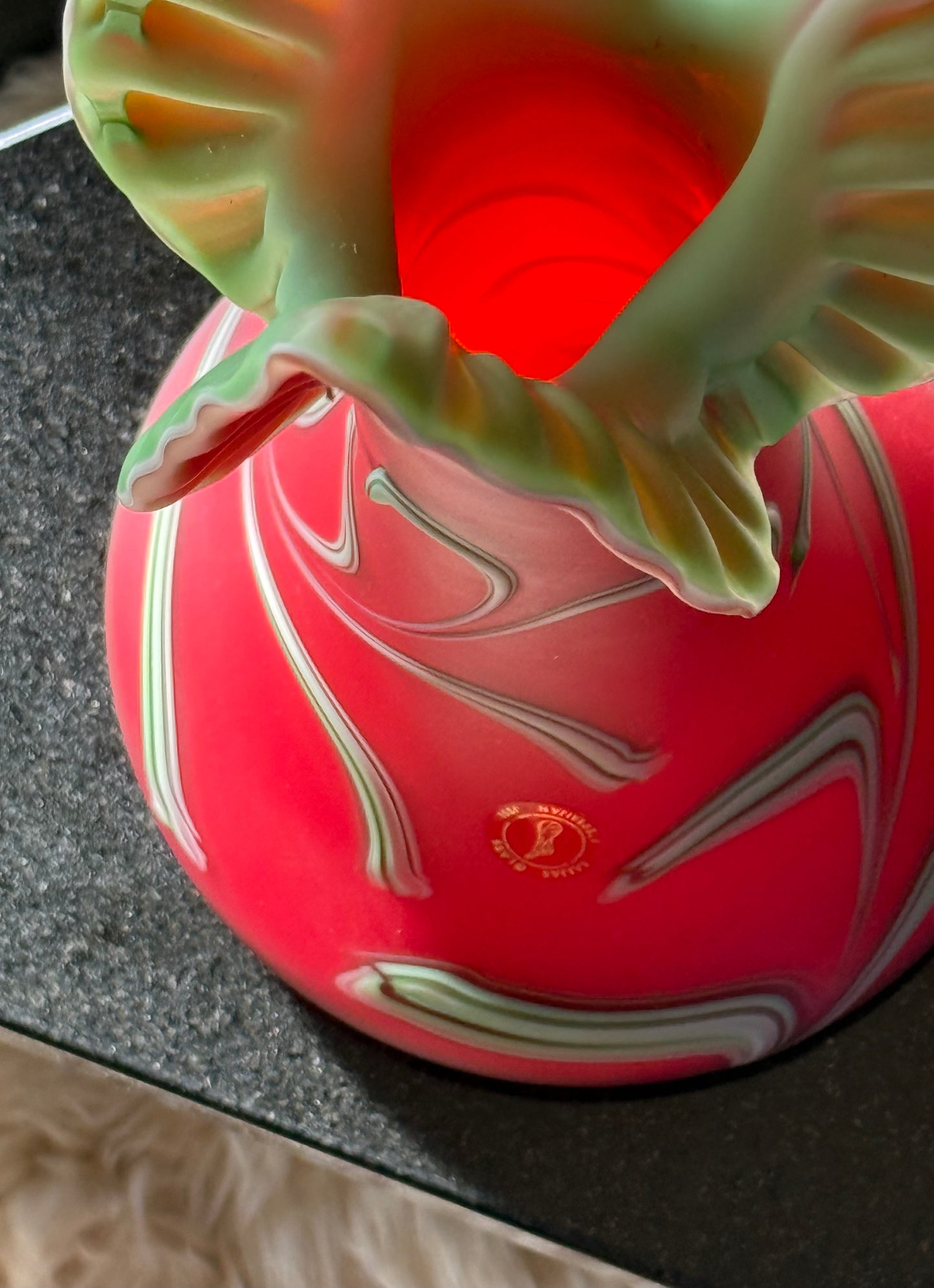 Handblown glass vase by Essie Zareh, 20th century