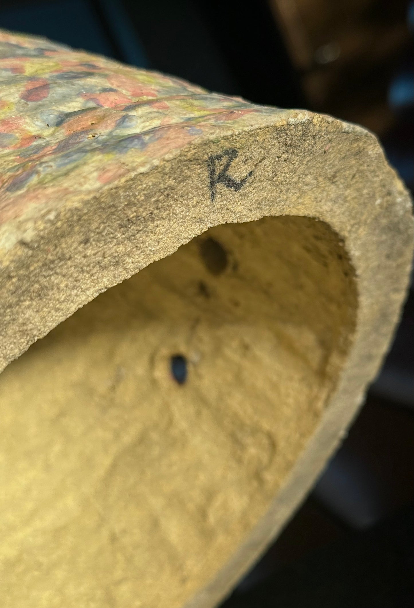 Monumental ceramic sculpture by Rachel Rosenthal, signed, late 20th century