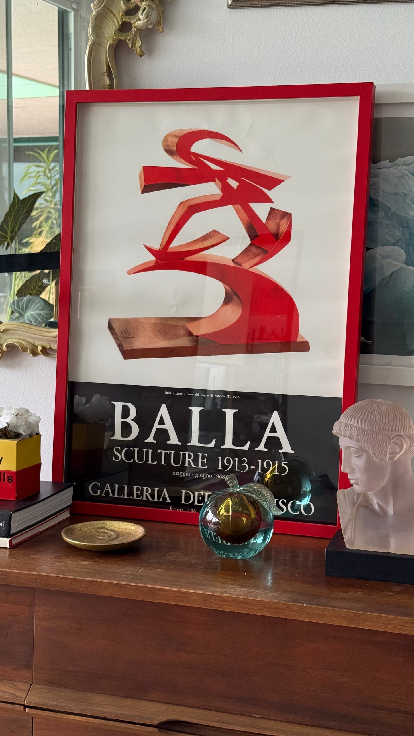 Vintage Italian Giacomo Balla exhibition poster, mid 20th century