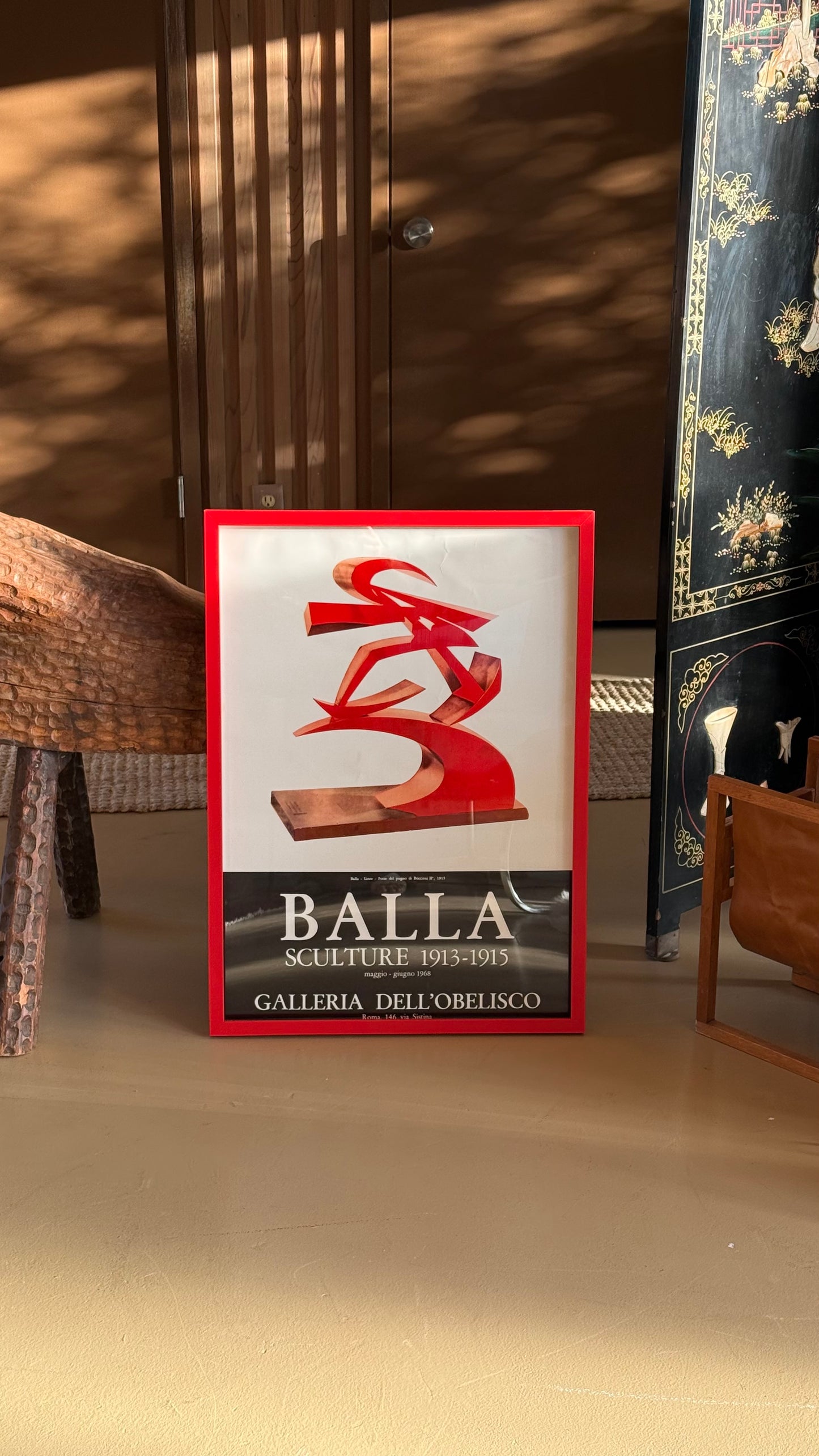 Vintage Italian Giacomo Balla exhibition poster, mid 20th century