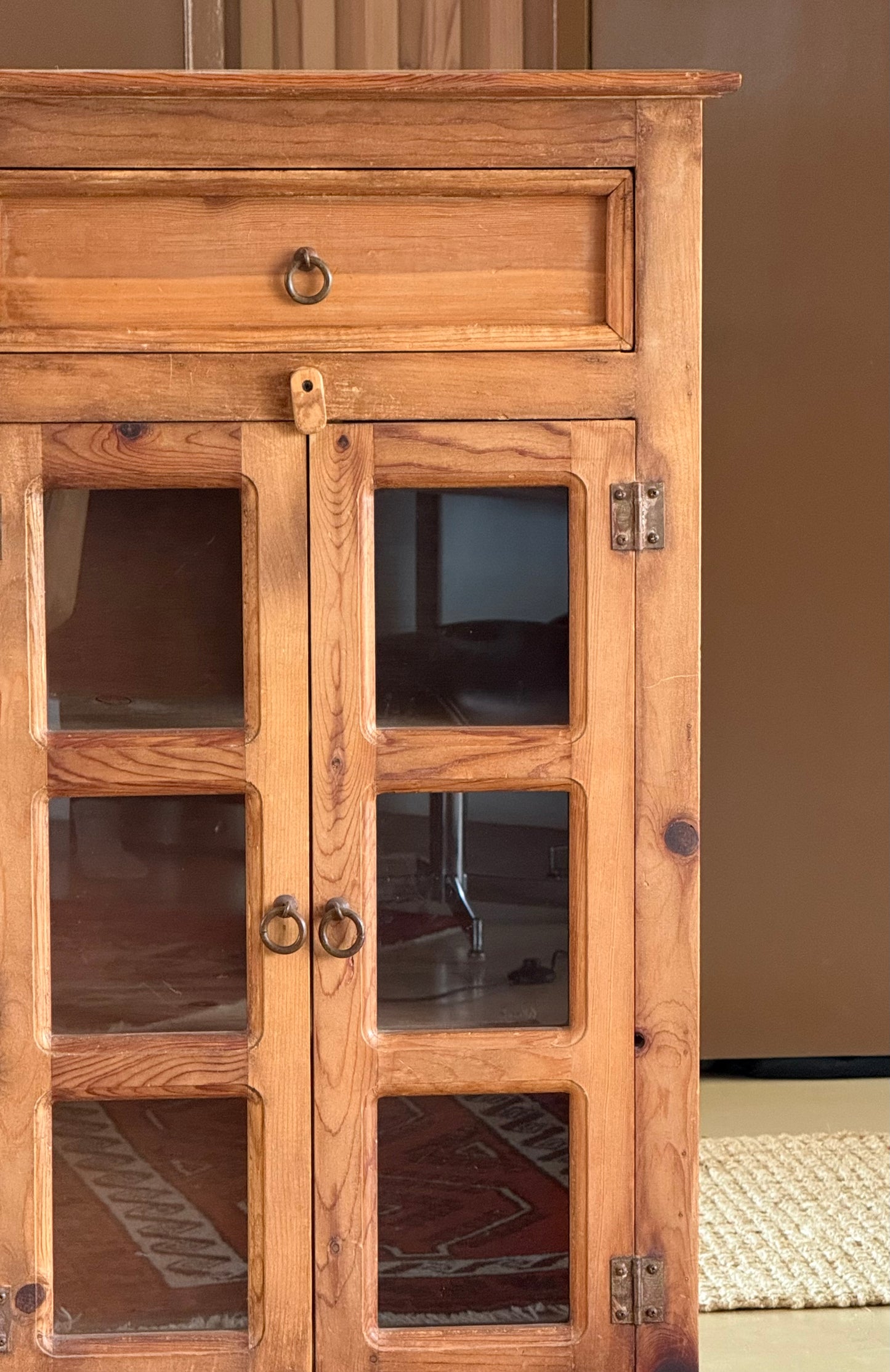 Vintage pine cabinet, Mexico 20th century