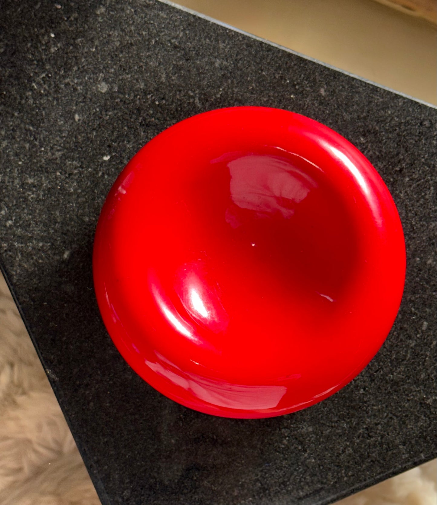 Red ceramic ashtray by Pietro Arosio Parravicini, 1970