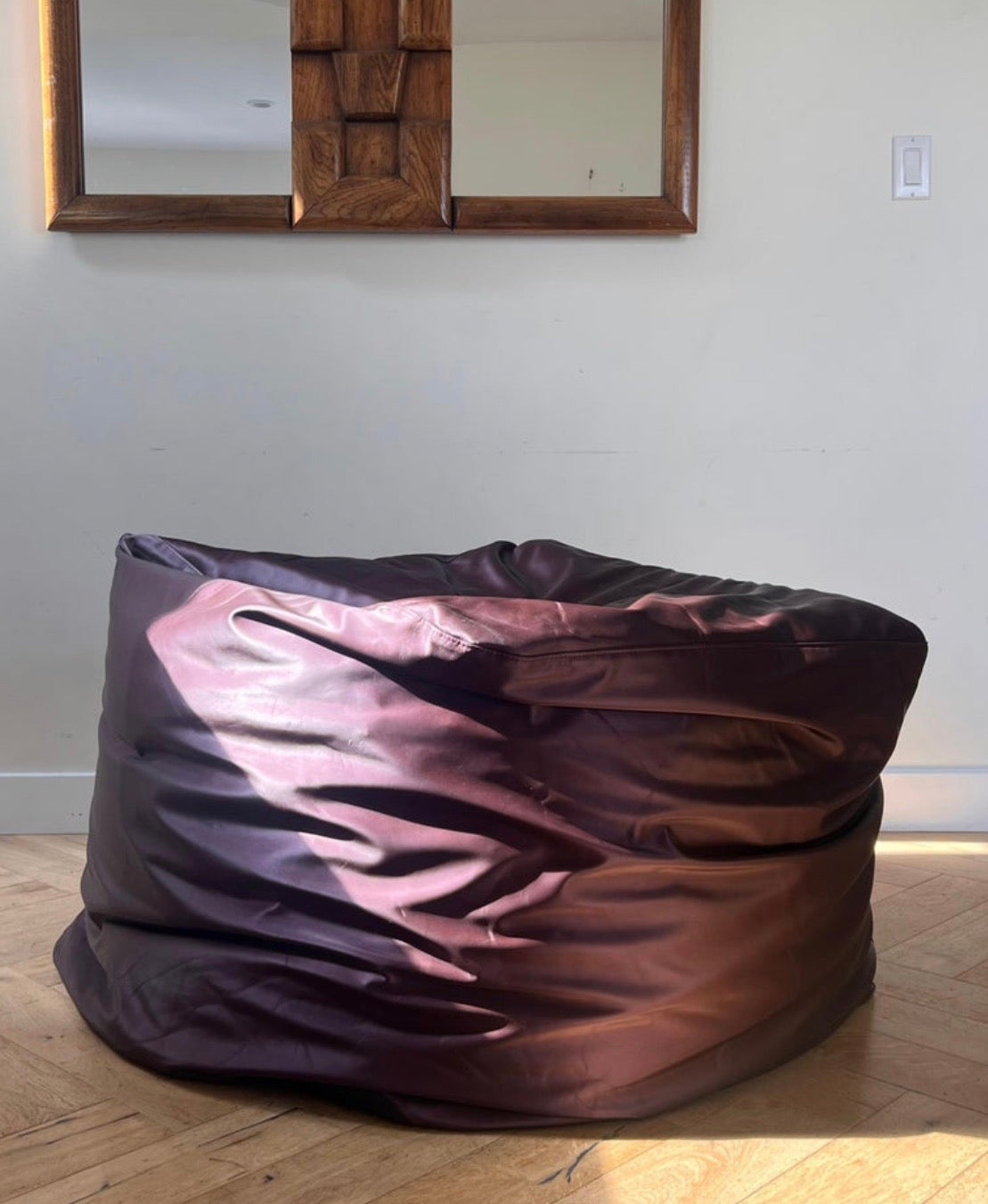 Purple vinyl bean bag by Ligne Roset, early aughts