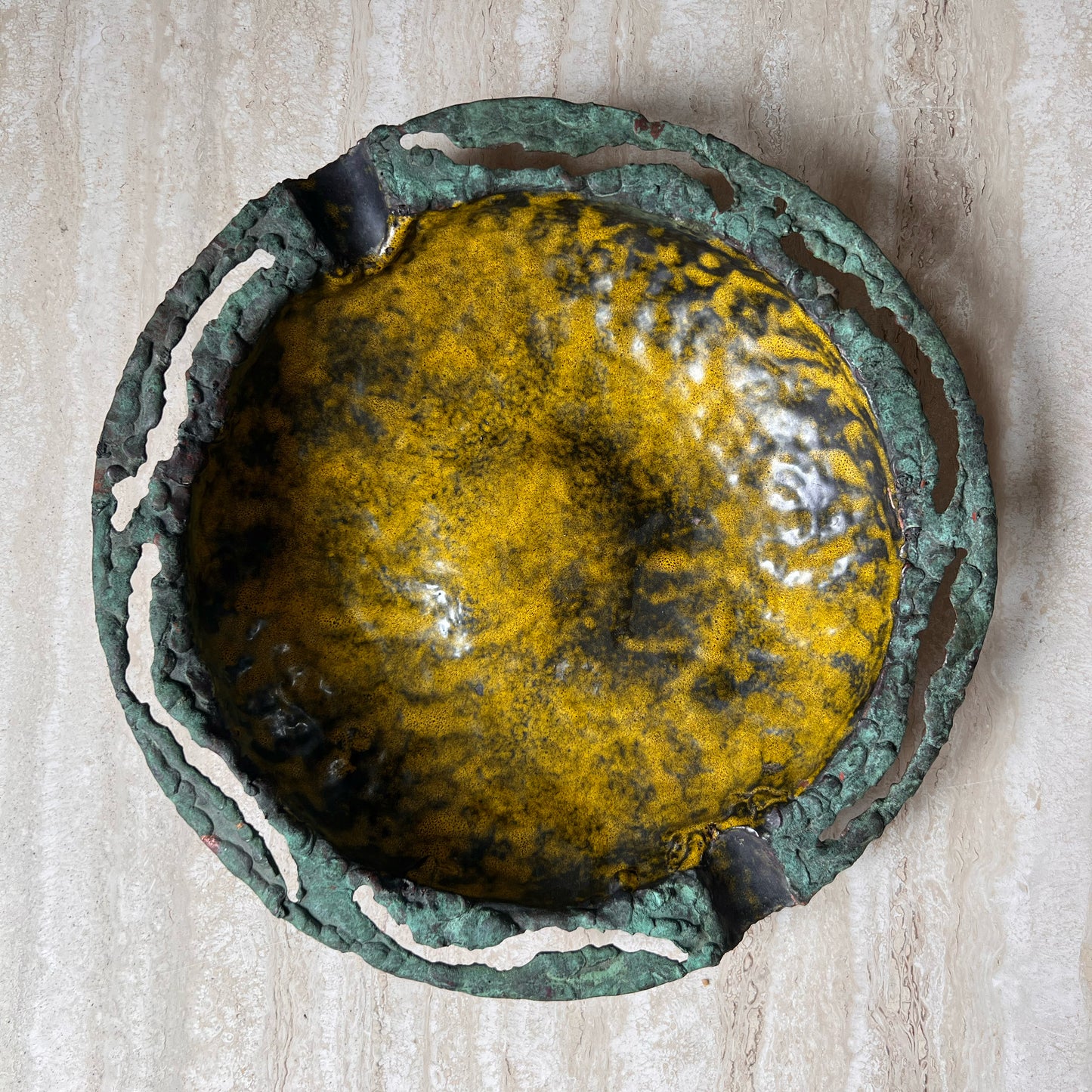 Brutalist Ashtray by Marcello Fantoni for Raymor, 1950's