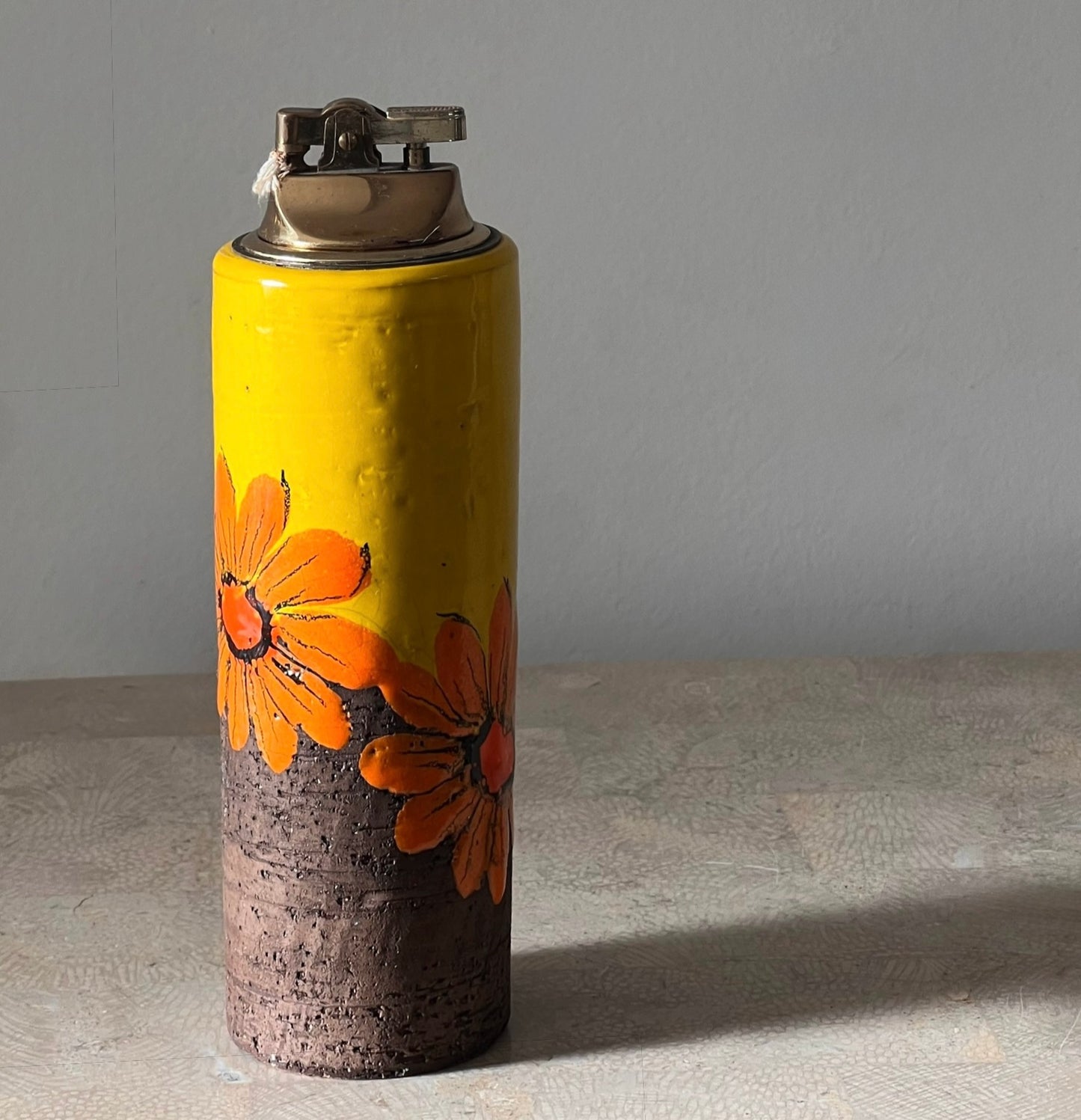 Ceramic table lighter by Aldo Londi for Bitossi, circa 1960