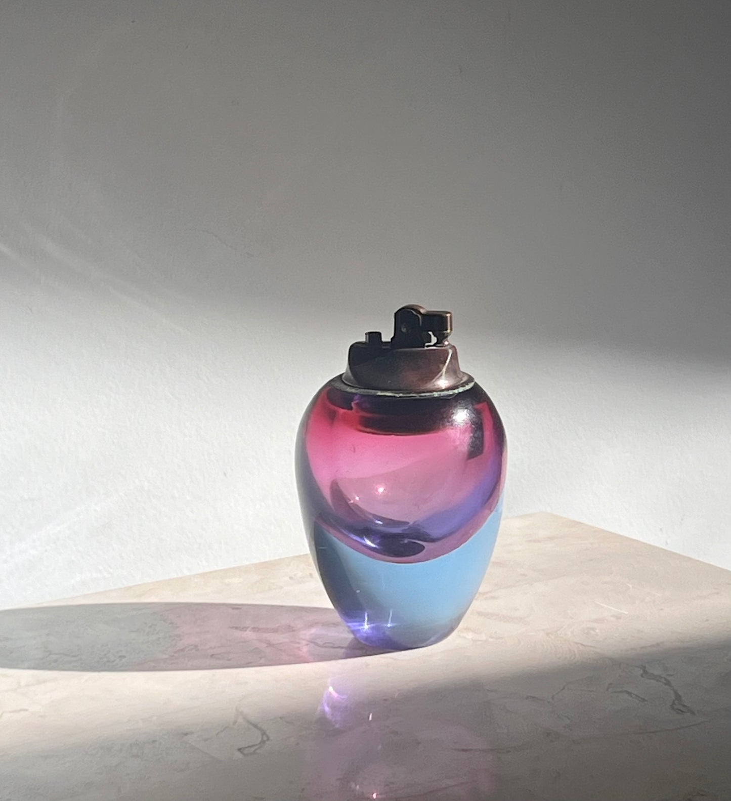 Murano glass table lighter, mid 20th century