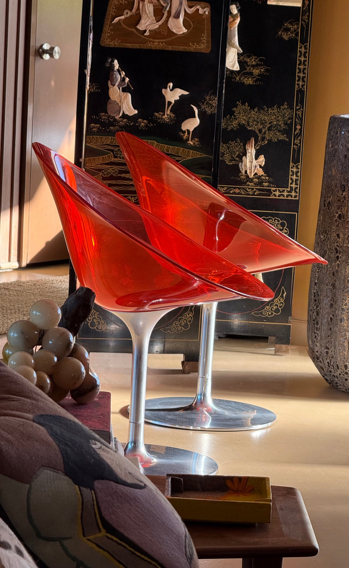 Pair of Eros chairs by Phillippe Stark for Kartell, Italy late 20th century
