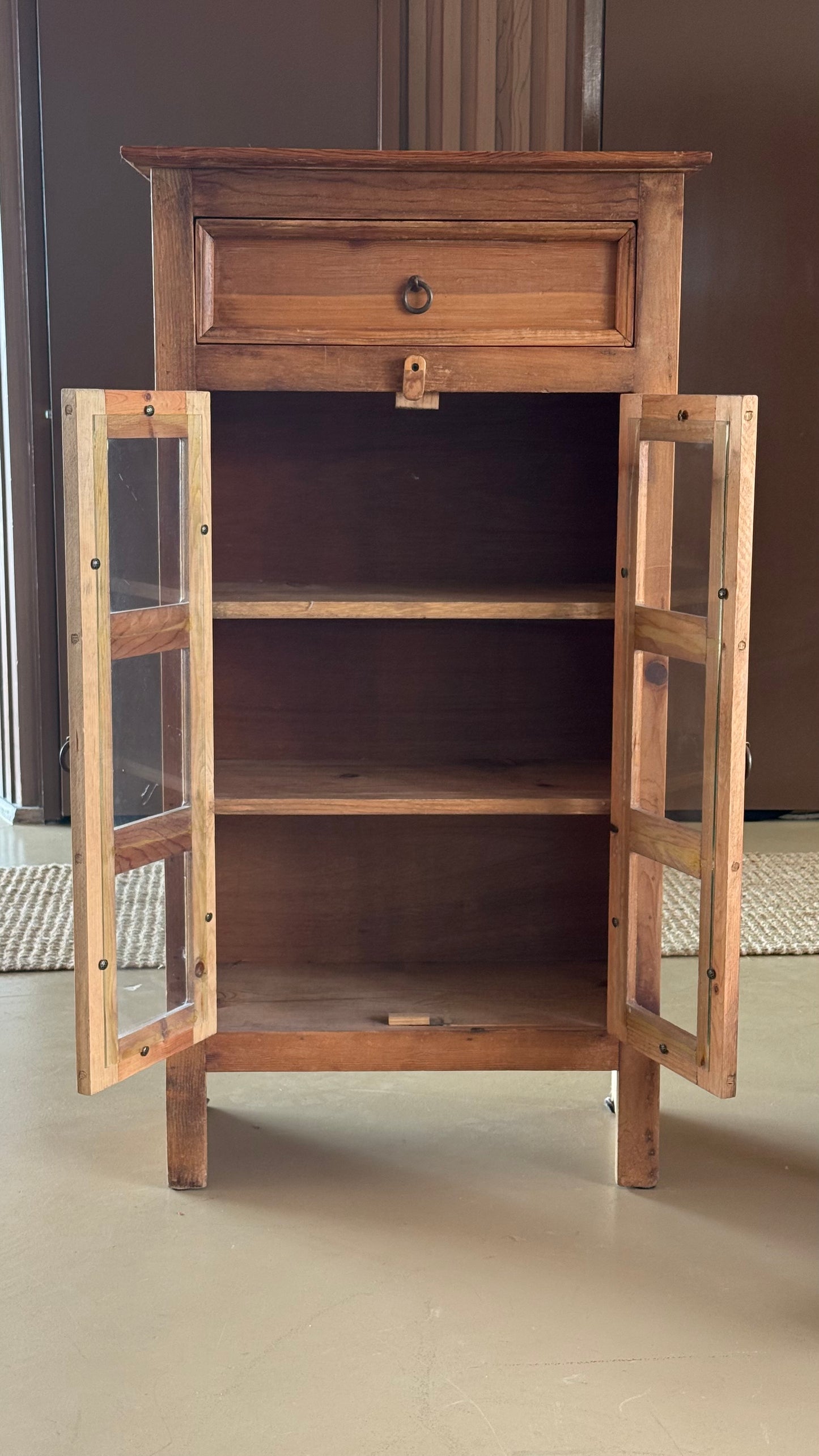Vintage pine cabinet, Mexico 20th century