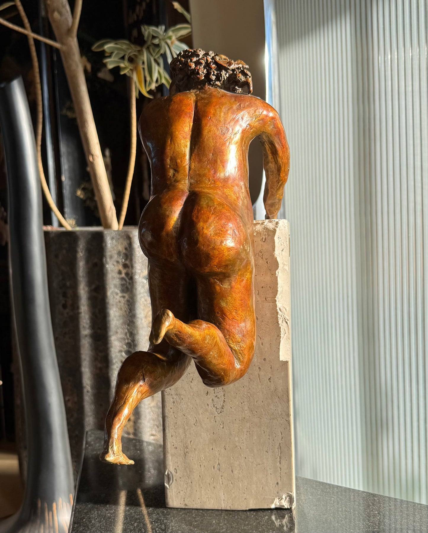 Bronze nude sculpture by Gene Adcock, 20th century