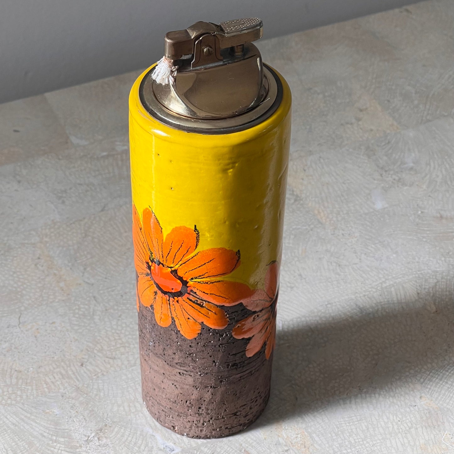 Ceramic table lighter by Aldo Londi for Bitossi, circa 1960