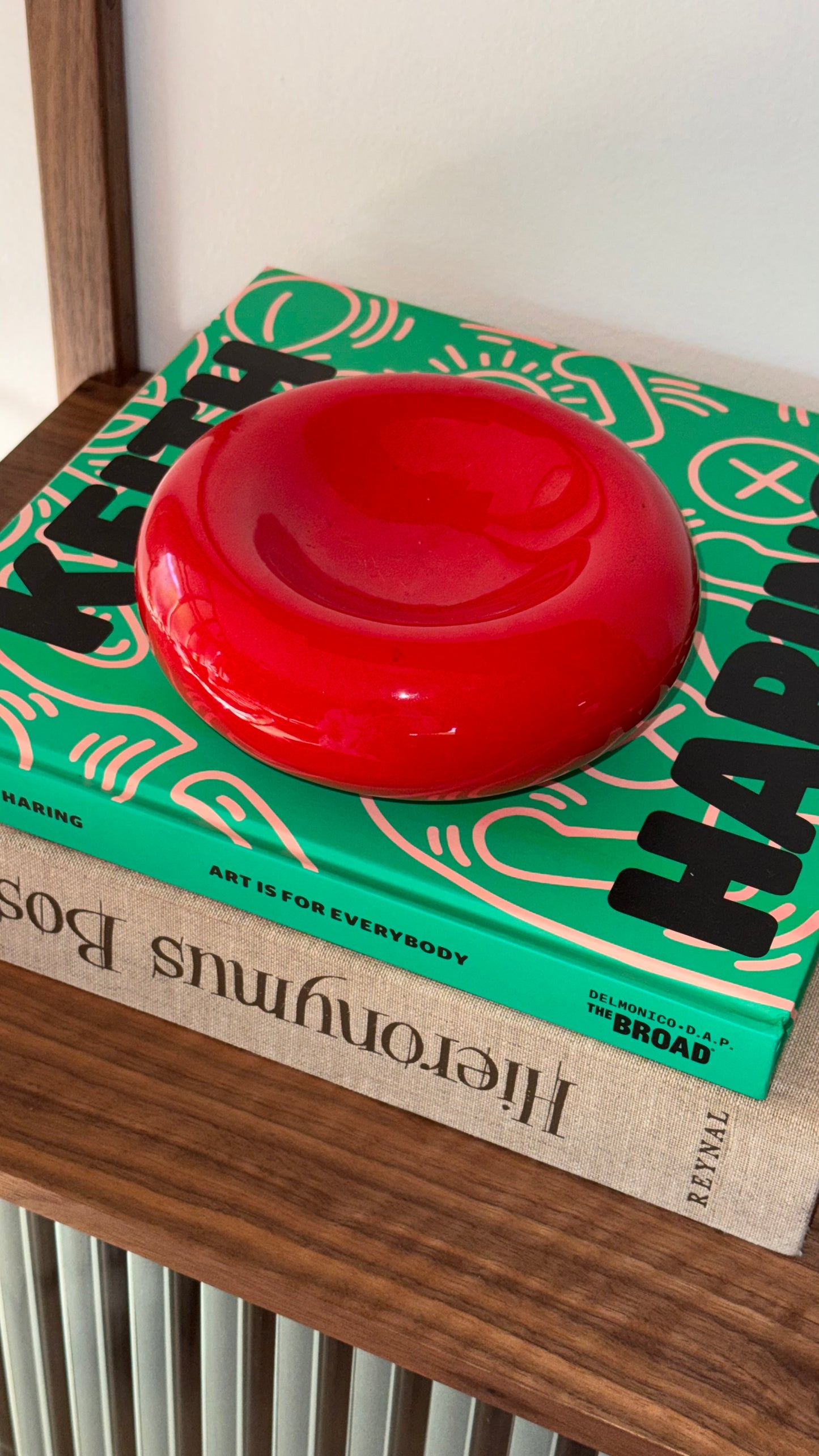 Red ceramic ashtray by Pietro Arosio Parravicini, 1970