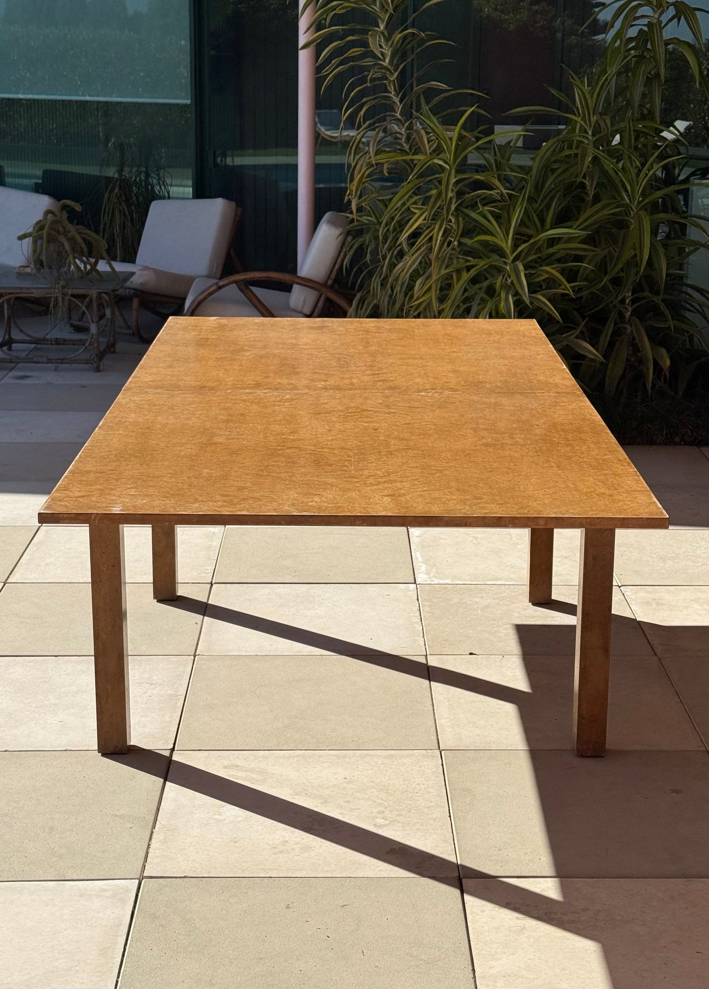 Burlwood Dining Table by PACE Collection, Circa 1970