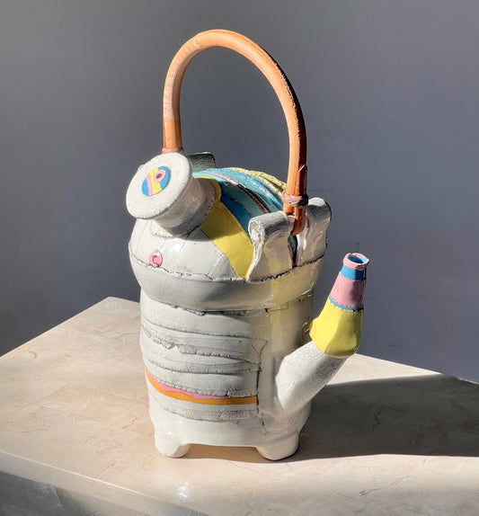 Artist-made ceramic teapot, 20th century