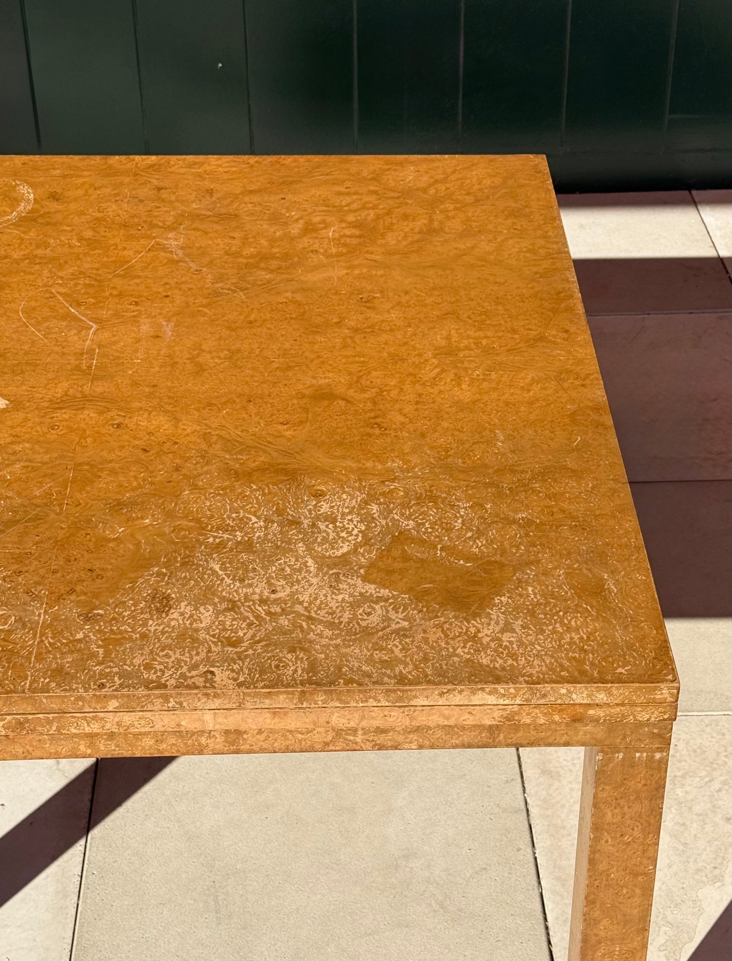 Burlwood Dining Table by PACE Collection, Circa 1970