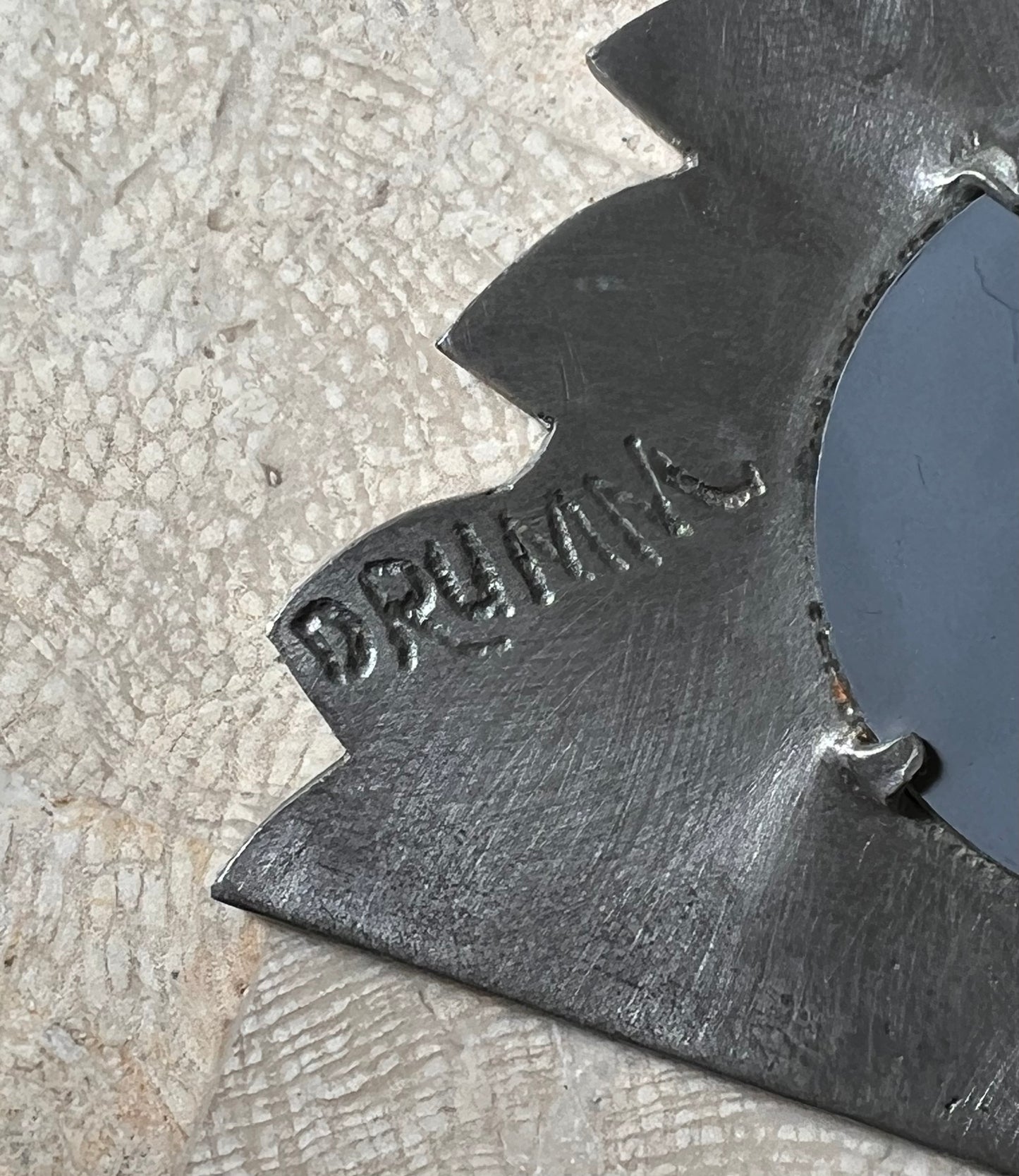 Small pewter mirror by Don Drumm, late 20th century