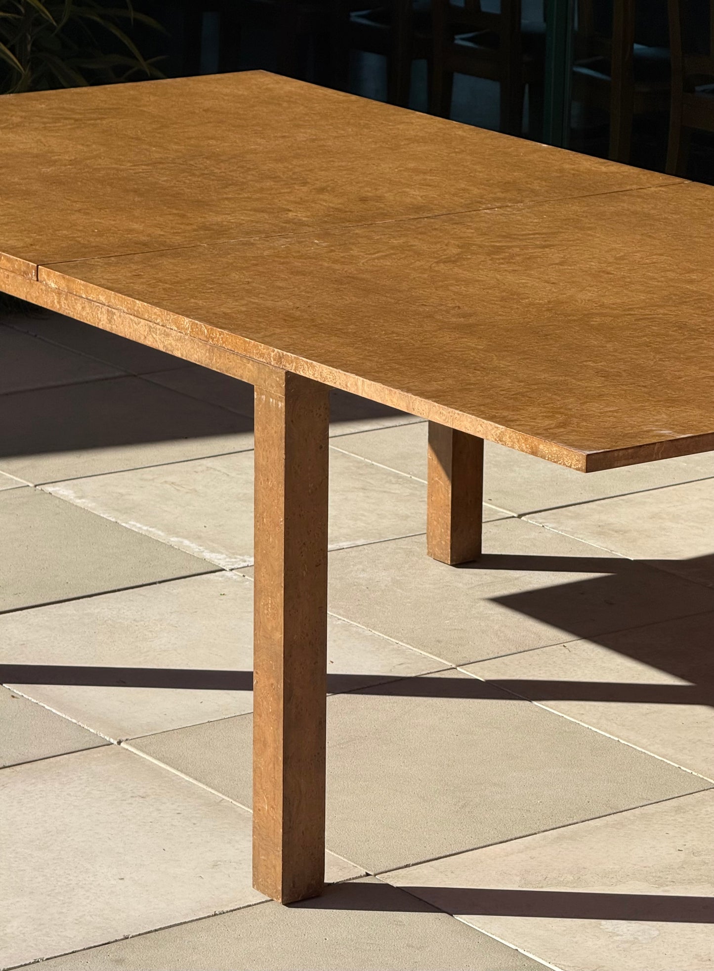 Burlwood Dining Table by PACE Collection, Circa 1970