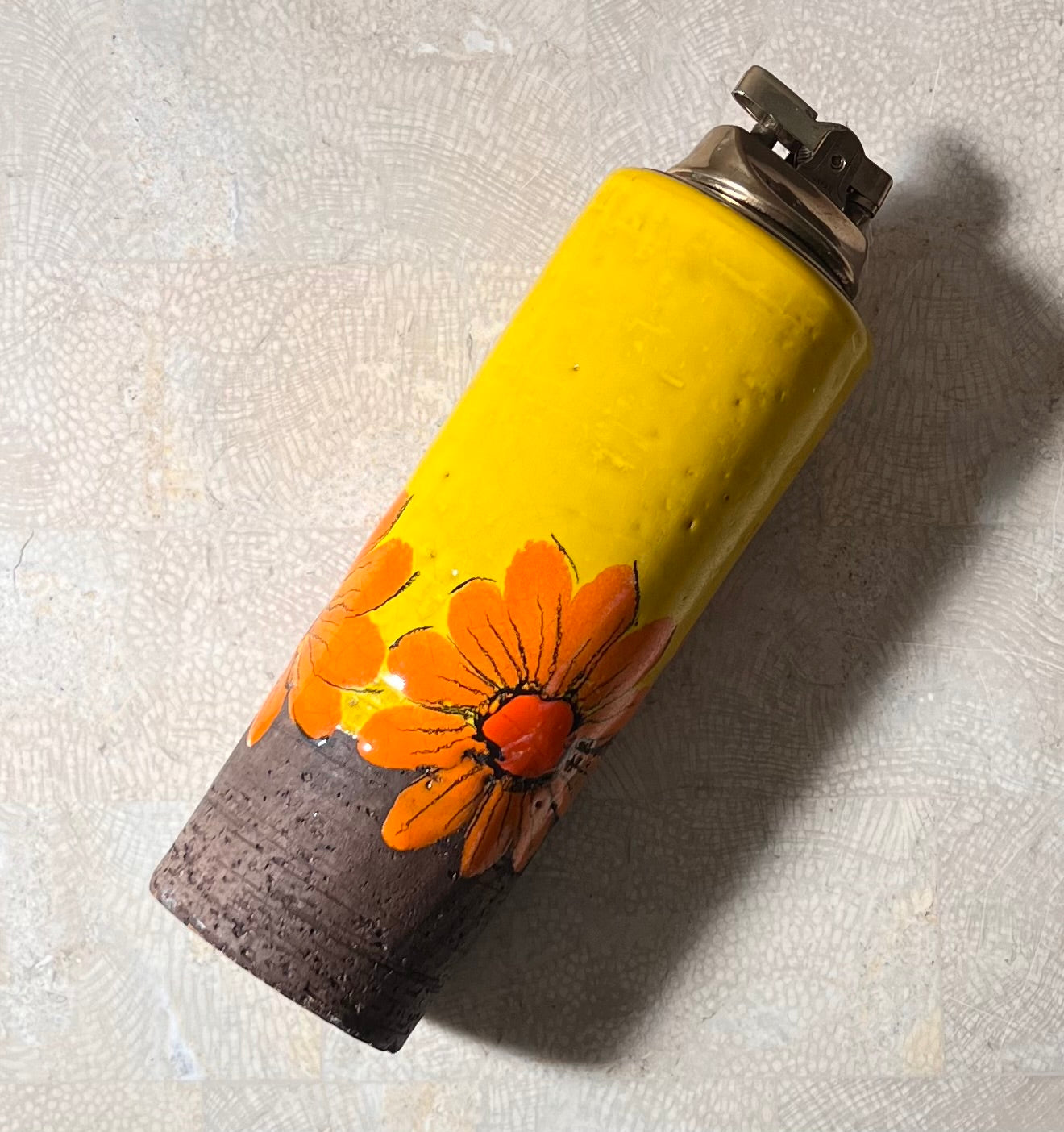 Ceramic table lighter by Aldo Londi for Bitossi, circa 1960