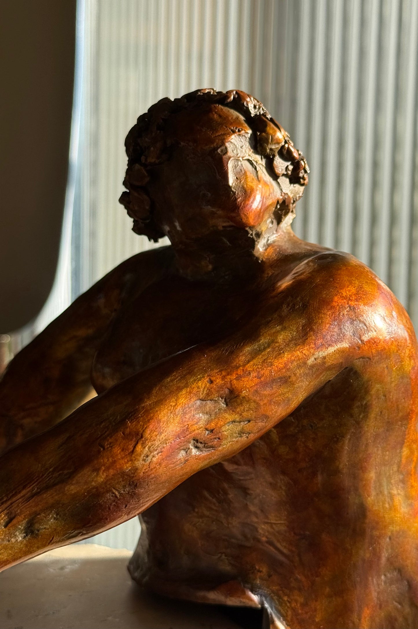 Bronze nude sculpture by Gene Adcock, 20th century