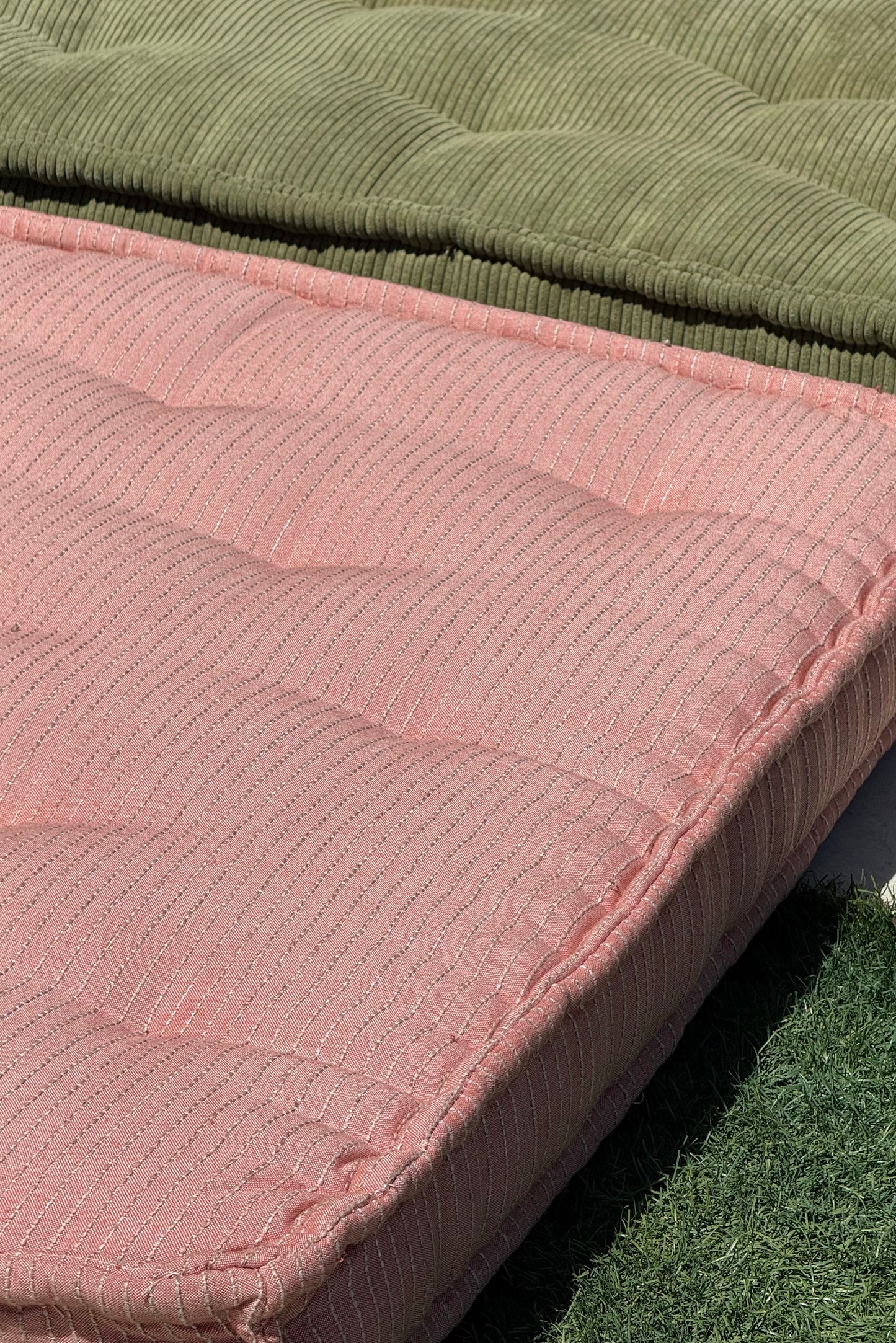 Pair of large floor cushions, 21st century
