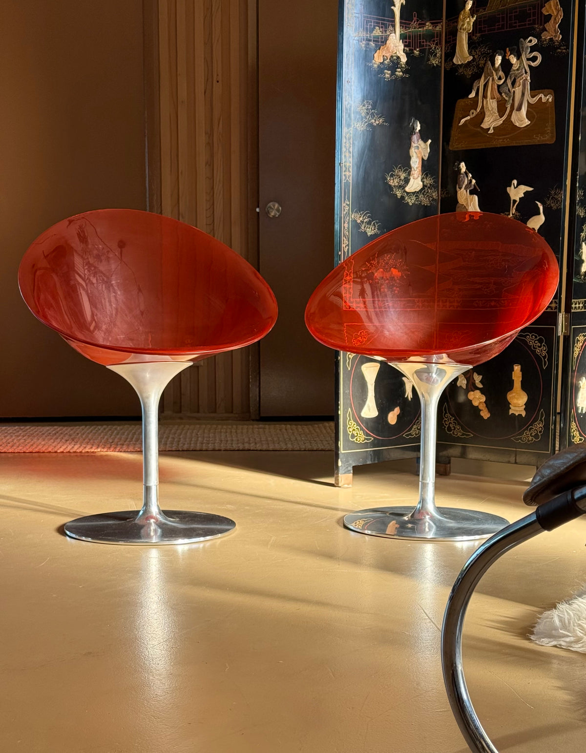 Pair of Eros chairs by Phillippe Stark for Kartell, Italy late 20th century