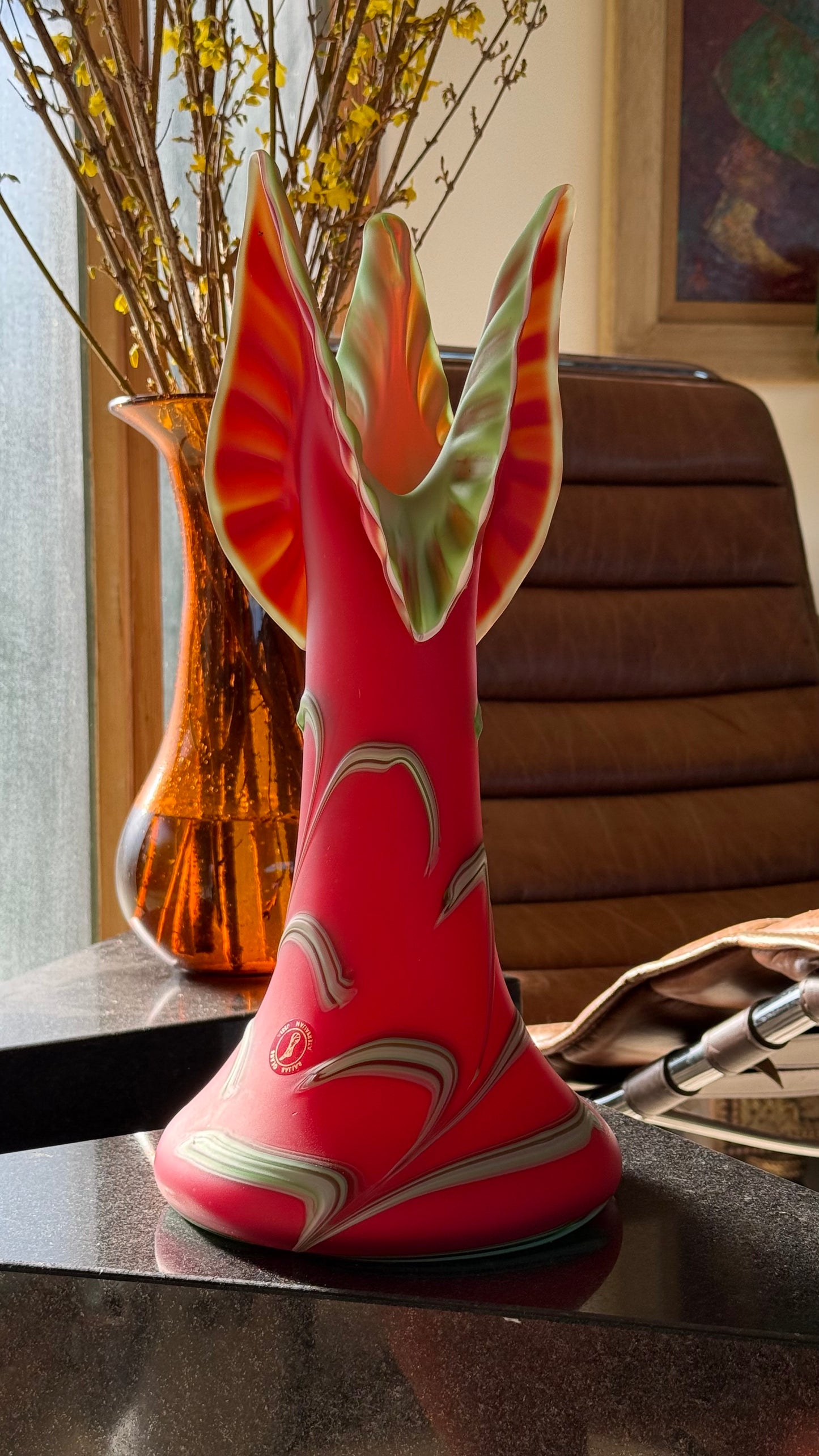 Handblown glass vase by Essie Zareh, 20th century