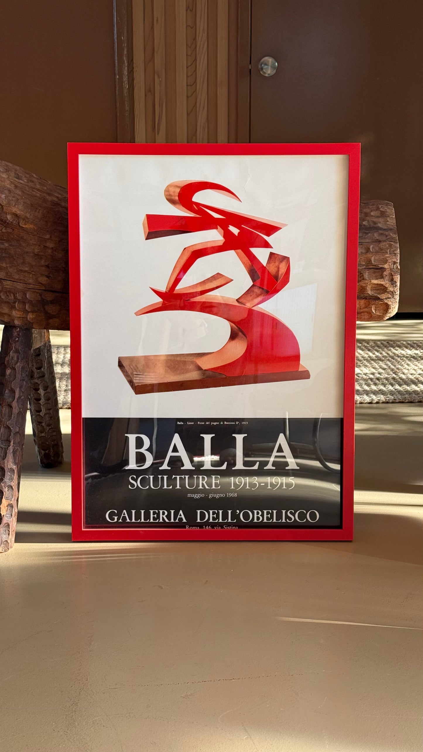 Vintage Italian Giacomo Balla exhibition poster, mid 20th century