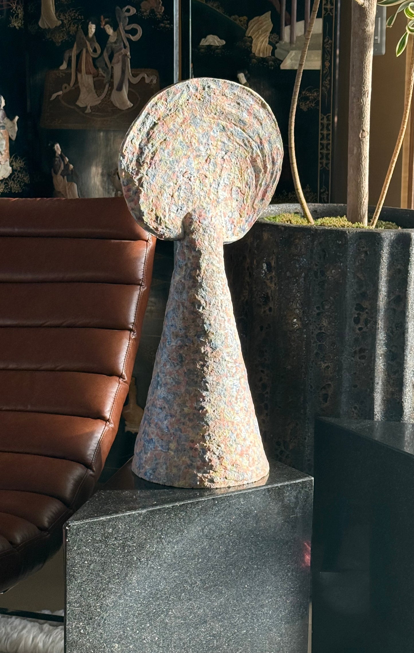 Monumental ceramic sculpture by Rachel Rosenthal, signed, late 20th century