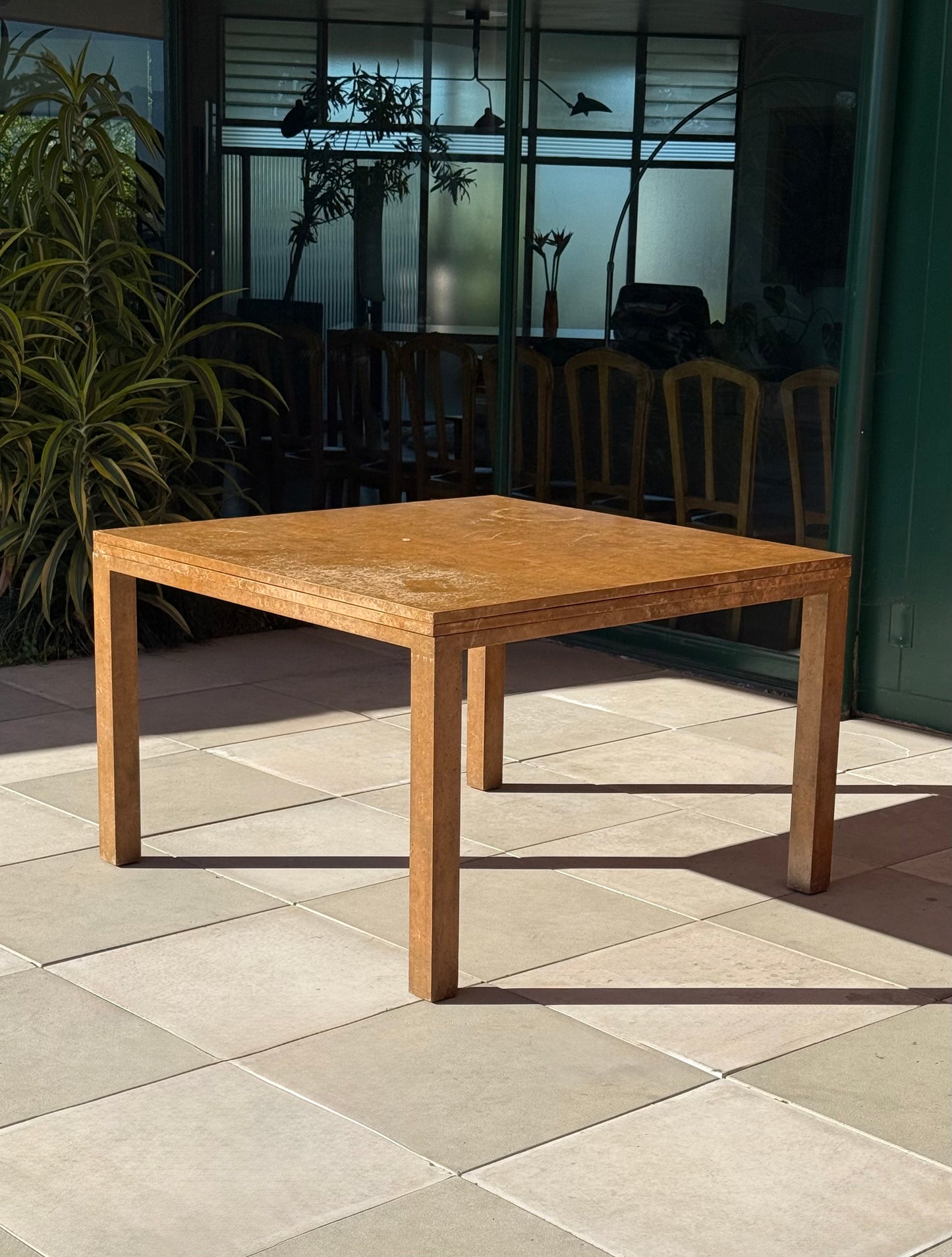 Burlwood Dining Table by PACE Collection, Circa 1970
