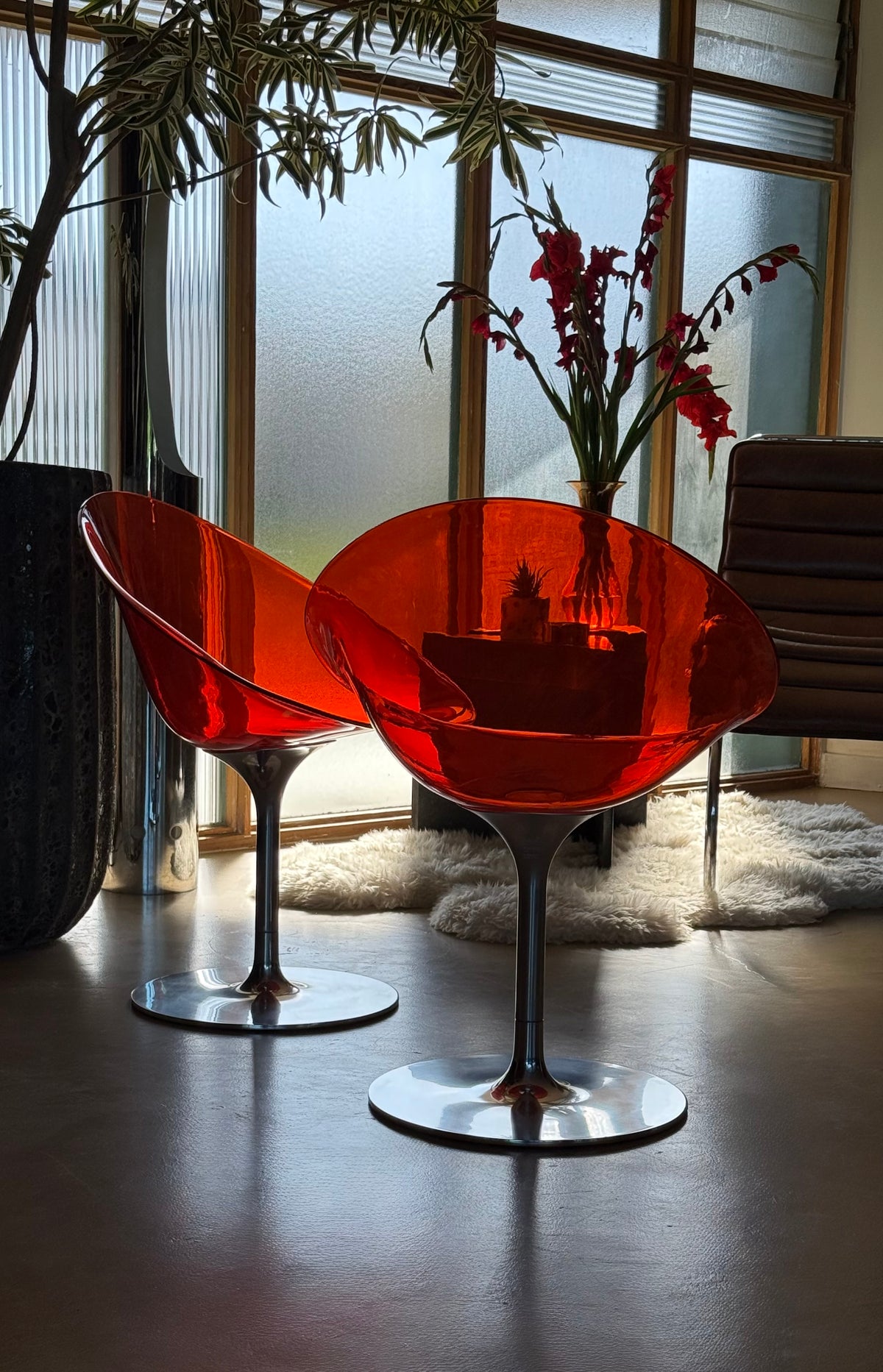 Pair of Eros chairs by Phillippe Stark for Kartell, Italy late 20th century