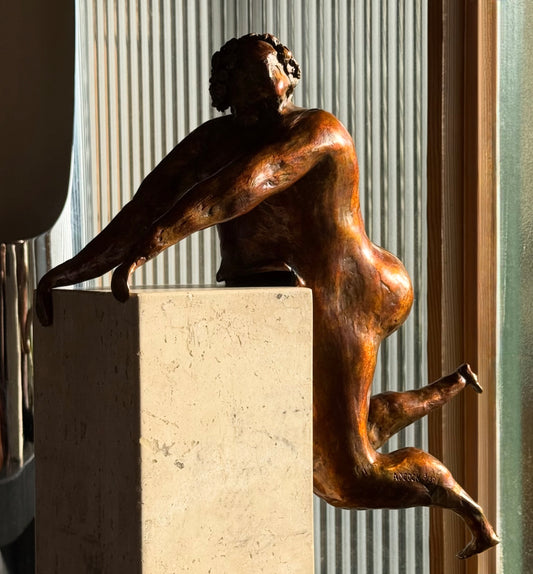 Bronze nude sculpture by Gene Adcock, 20th century
