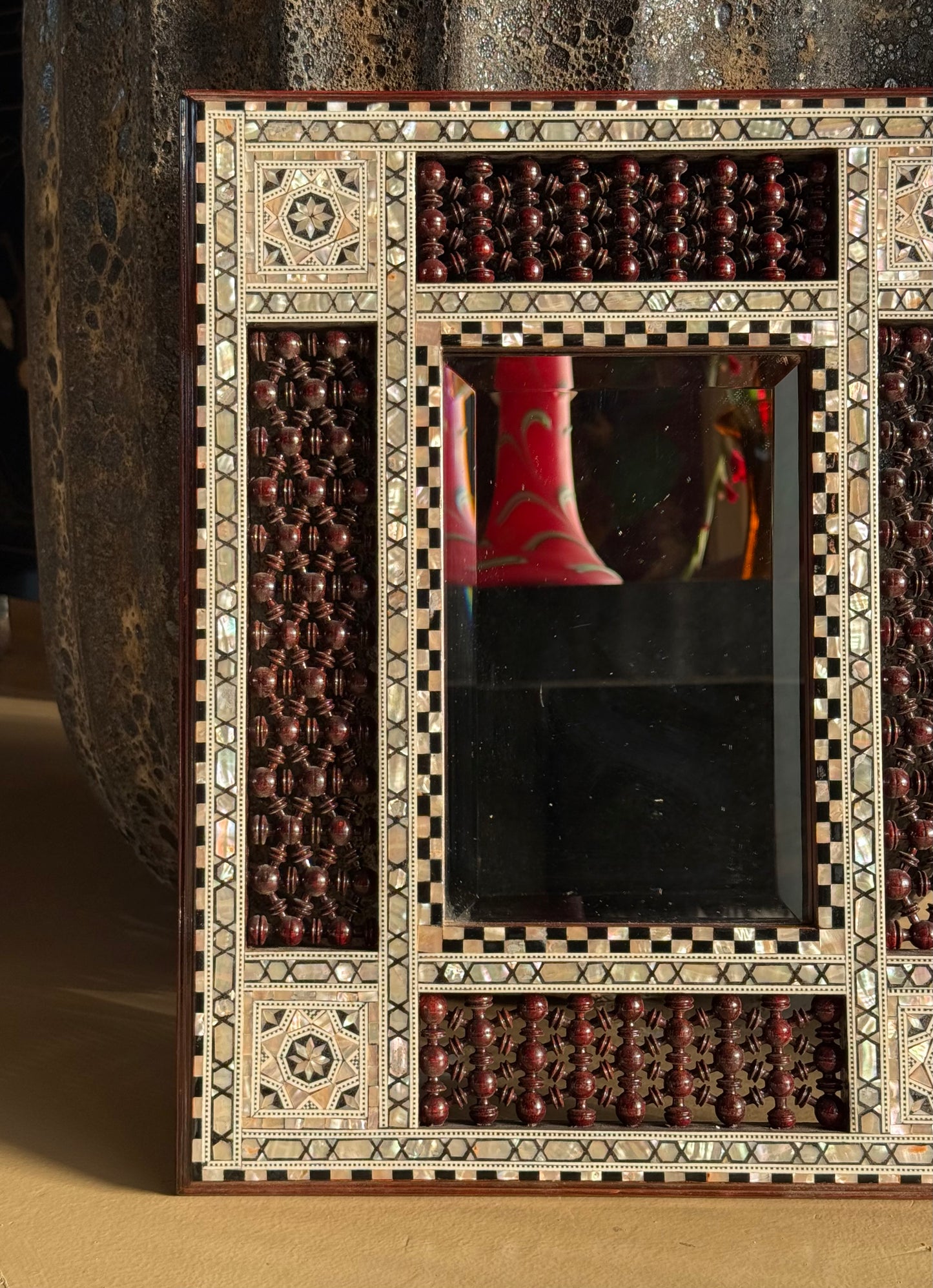 Vintage Syrian mother-of-pearl mirror, 20th century