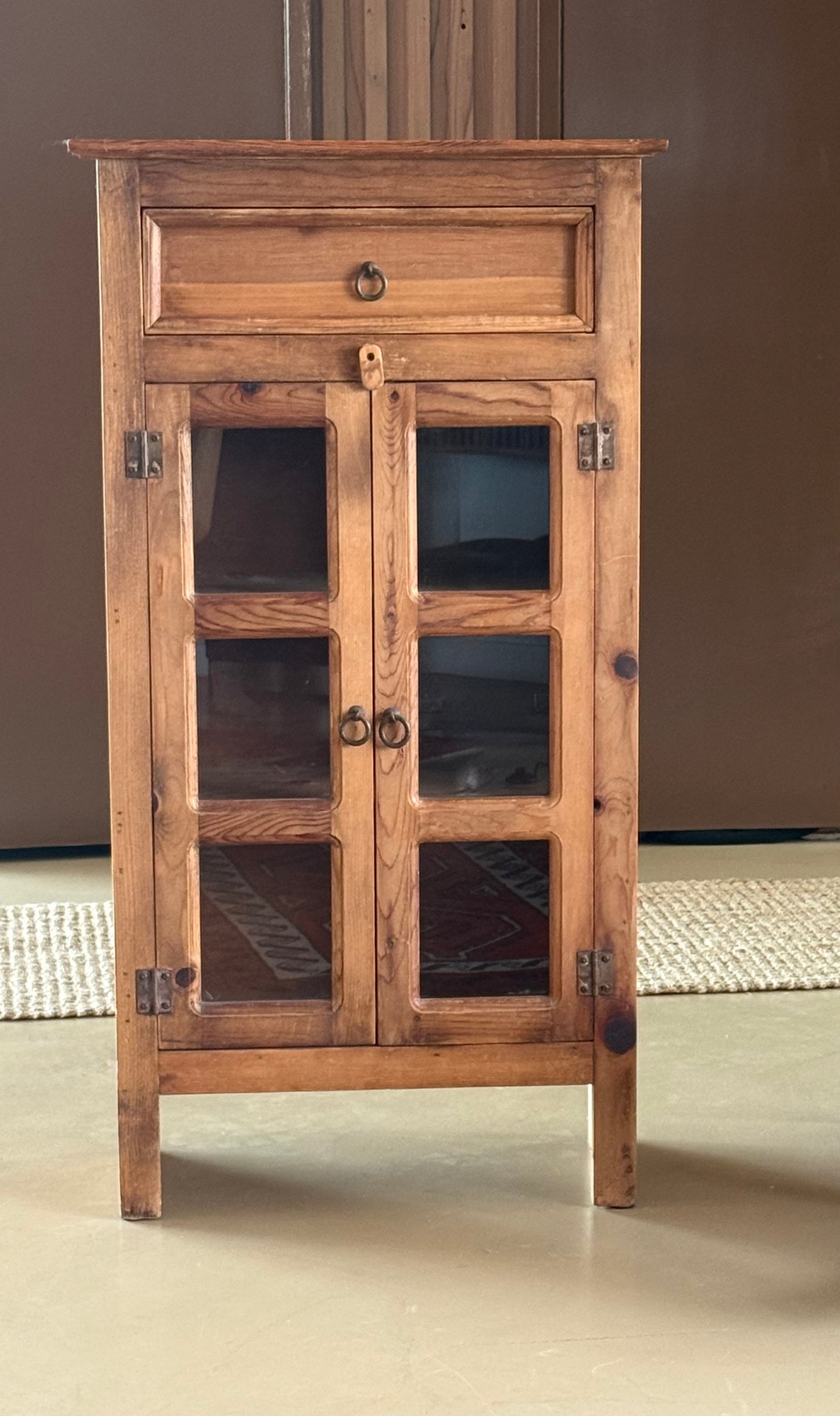 Vintage pine cabinet, Mexico 20th century