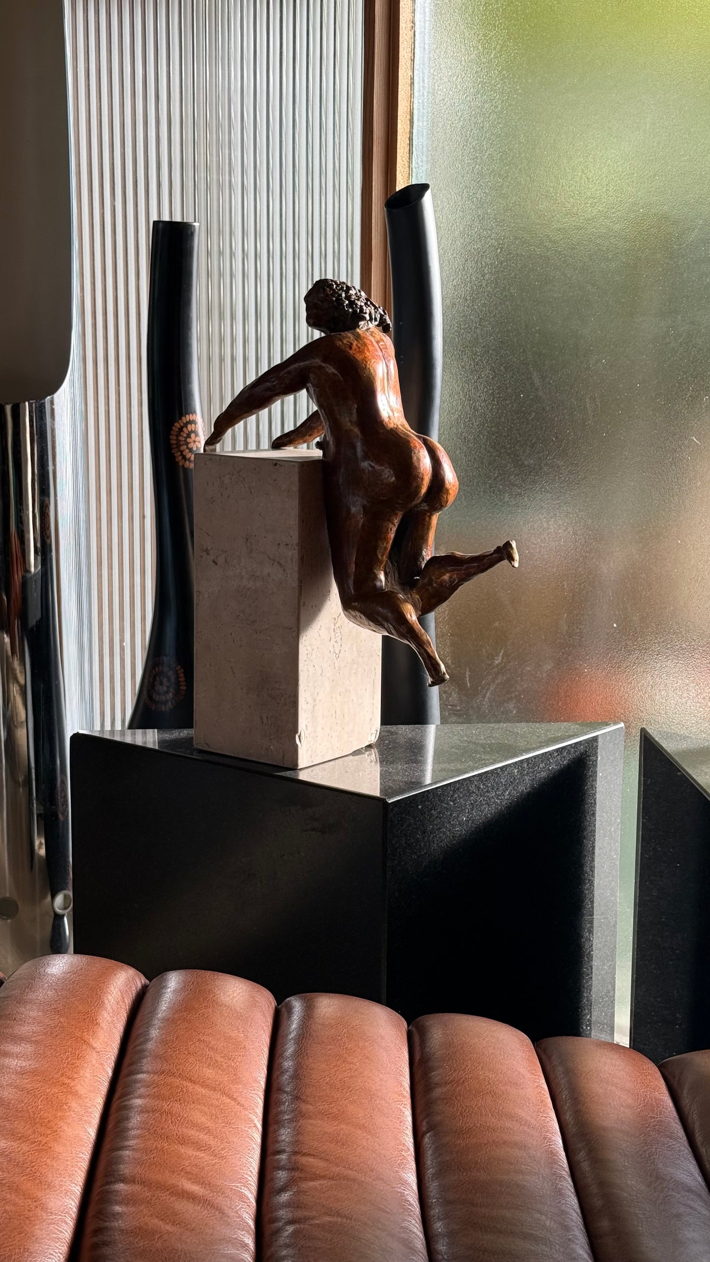 Bronze nude sculpture by Gene Adcock, 20th century