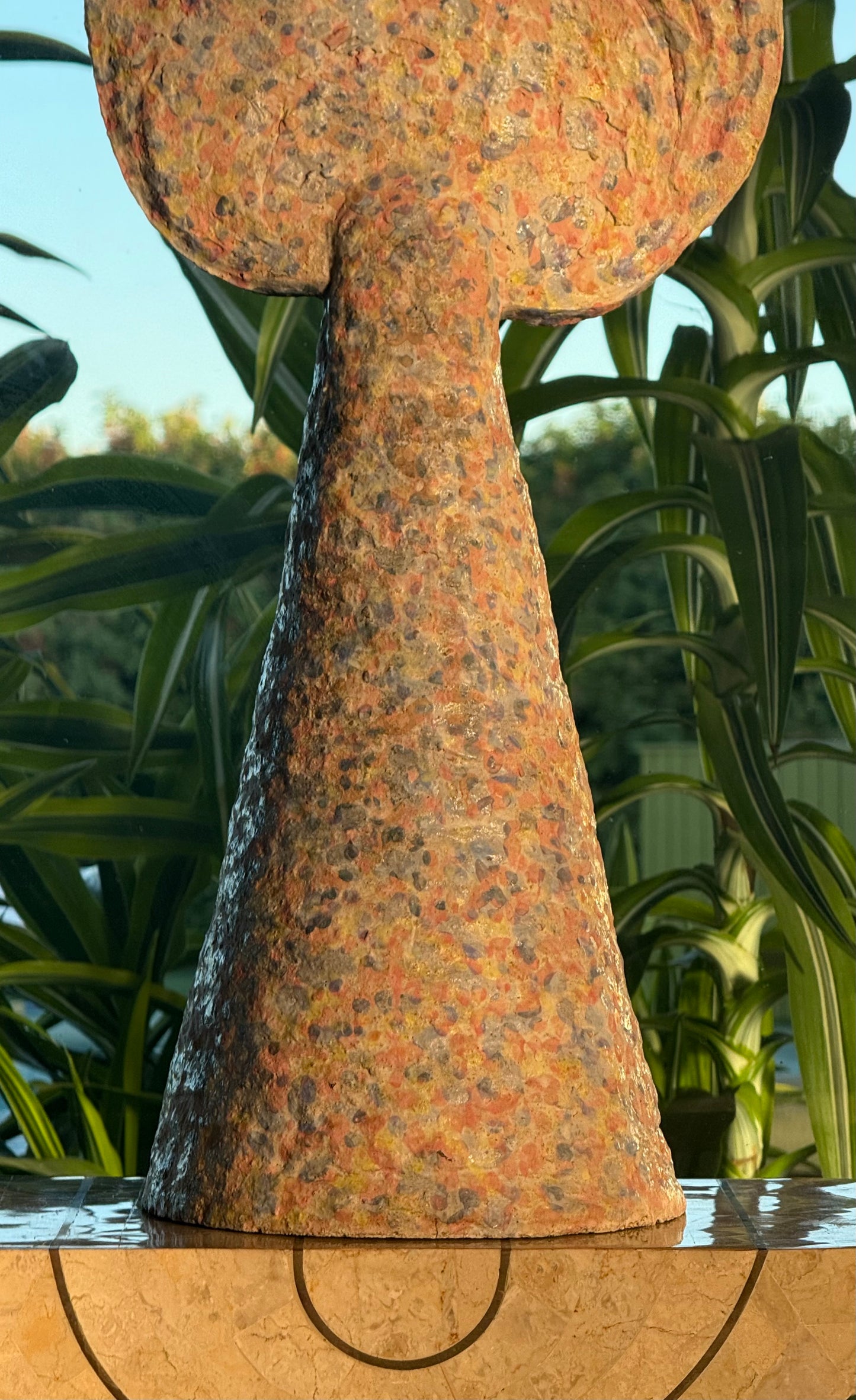 Monumental ceramic sculpture by Rachel Rosenthal, signed, late 20th century