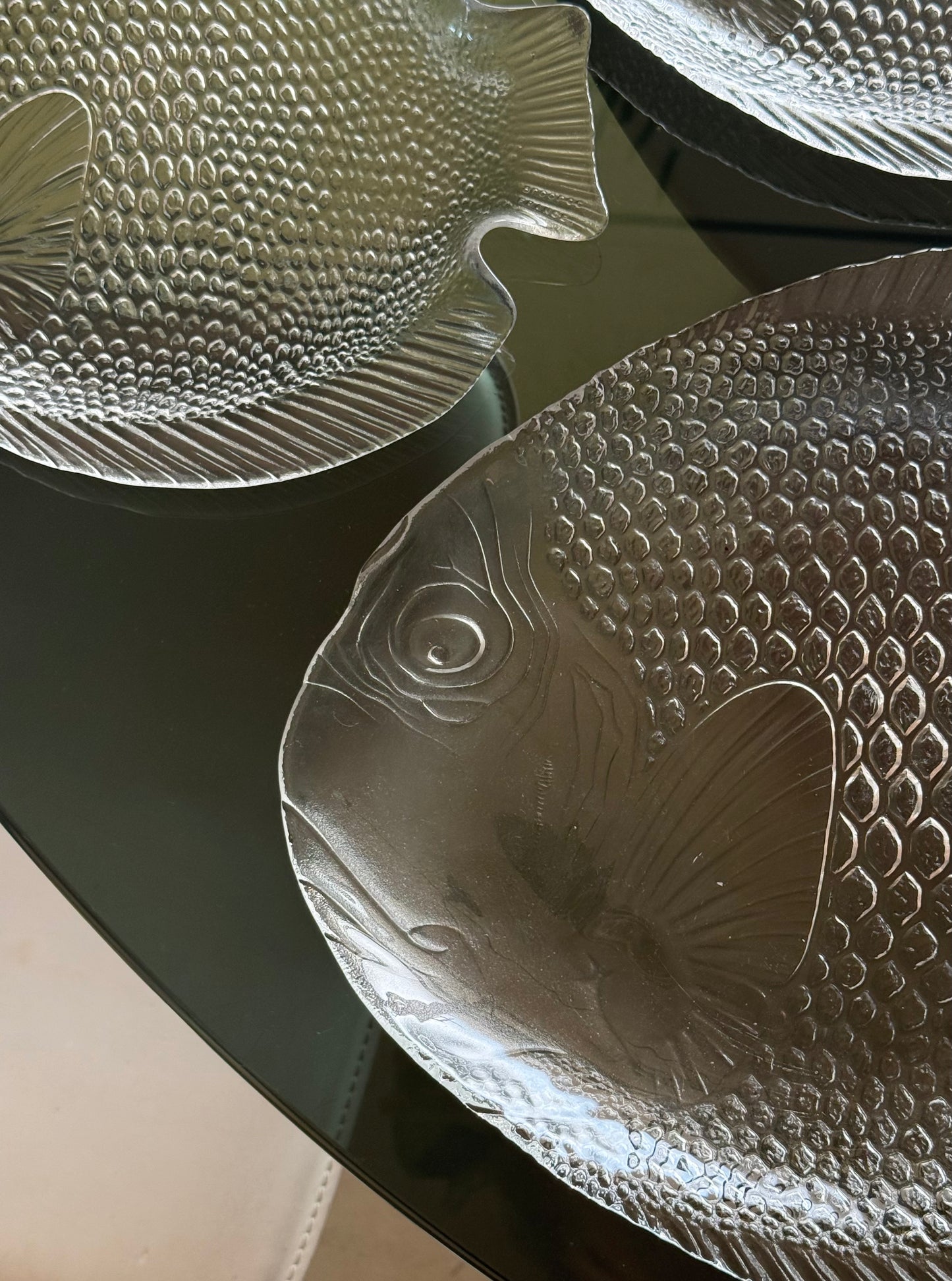 Set of Poisson dishes by Arcoroc, France late 20th century