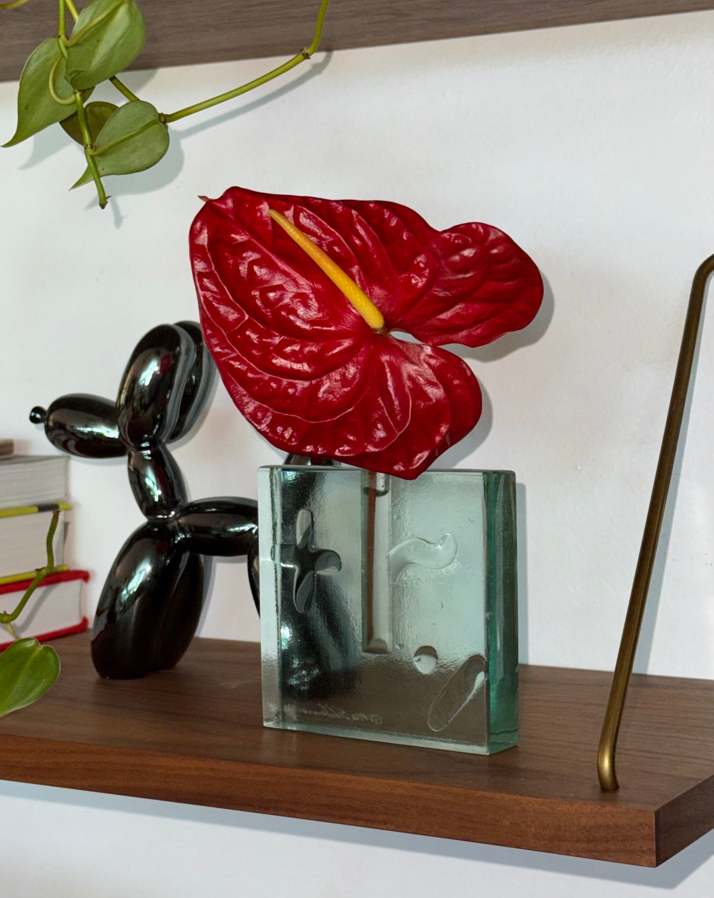Postmodern art glass bud vase, late 20th century