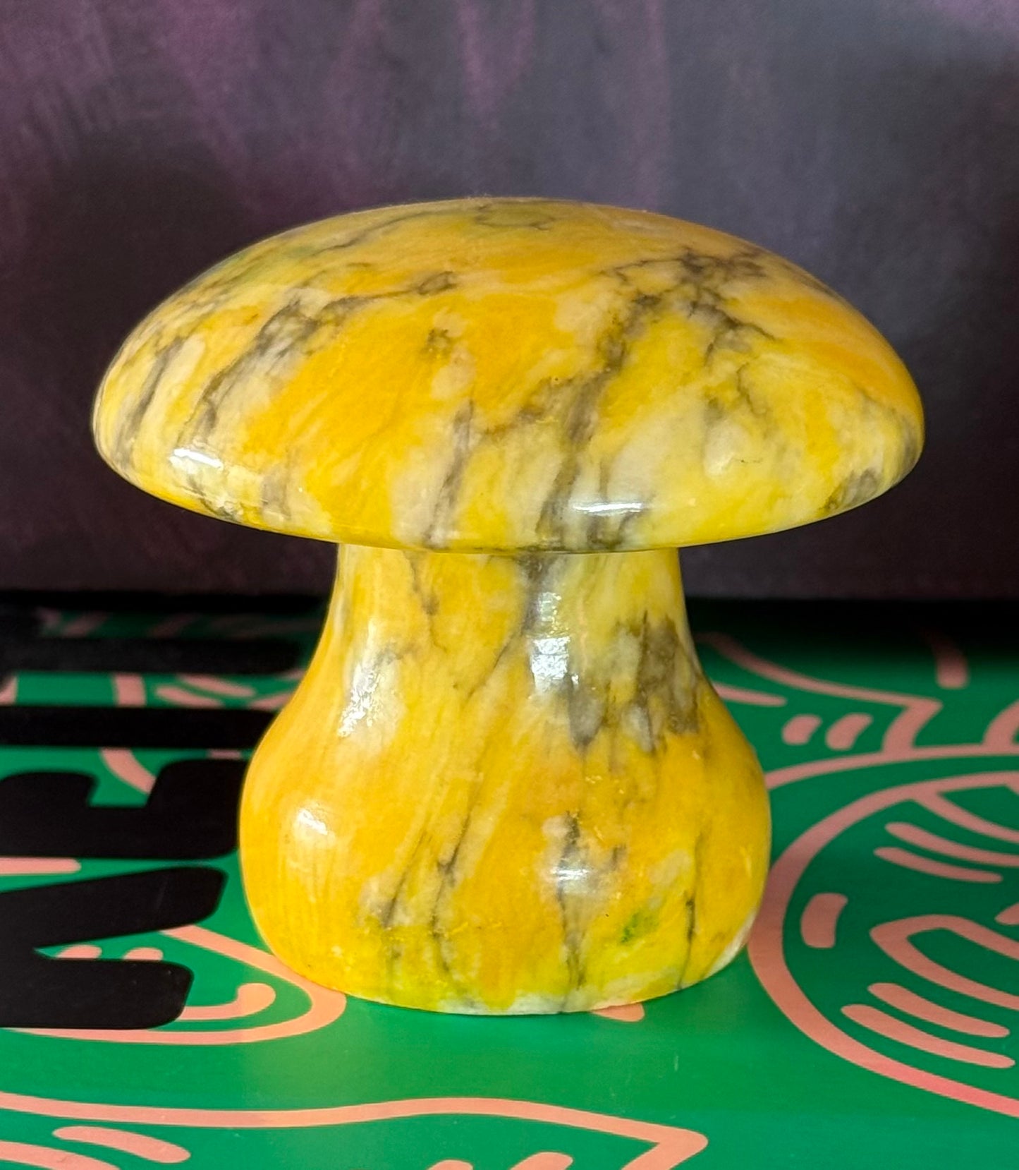 Vintage Italian alabaster mushroom, circa 1960