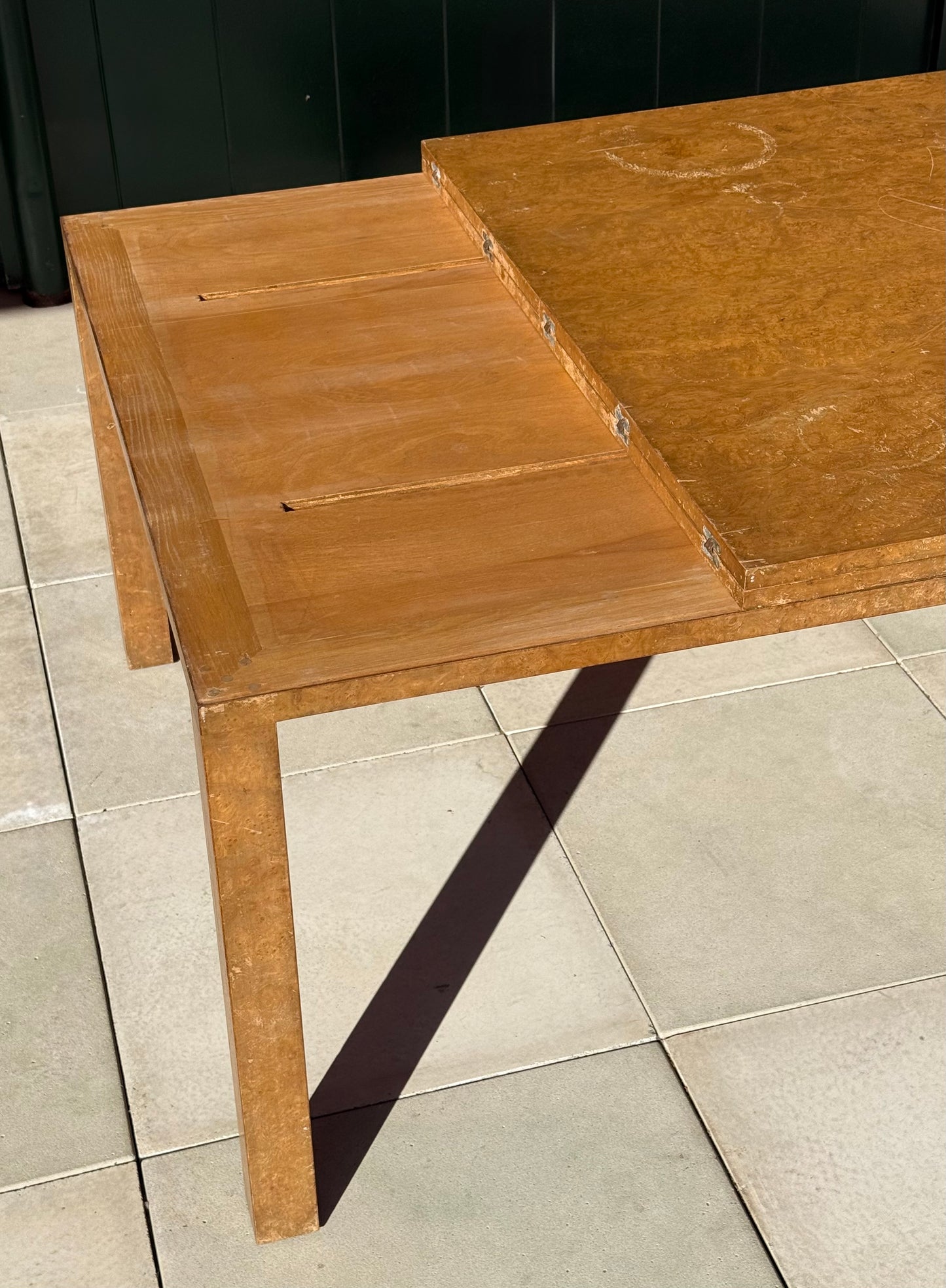 Burlwood Dining Table by PACE Collection, Circa 1970