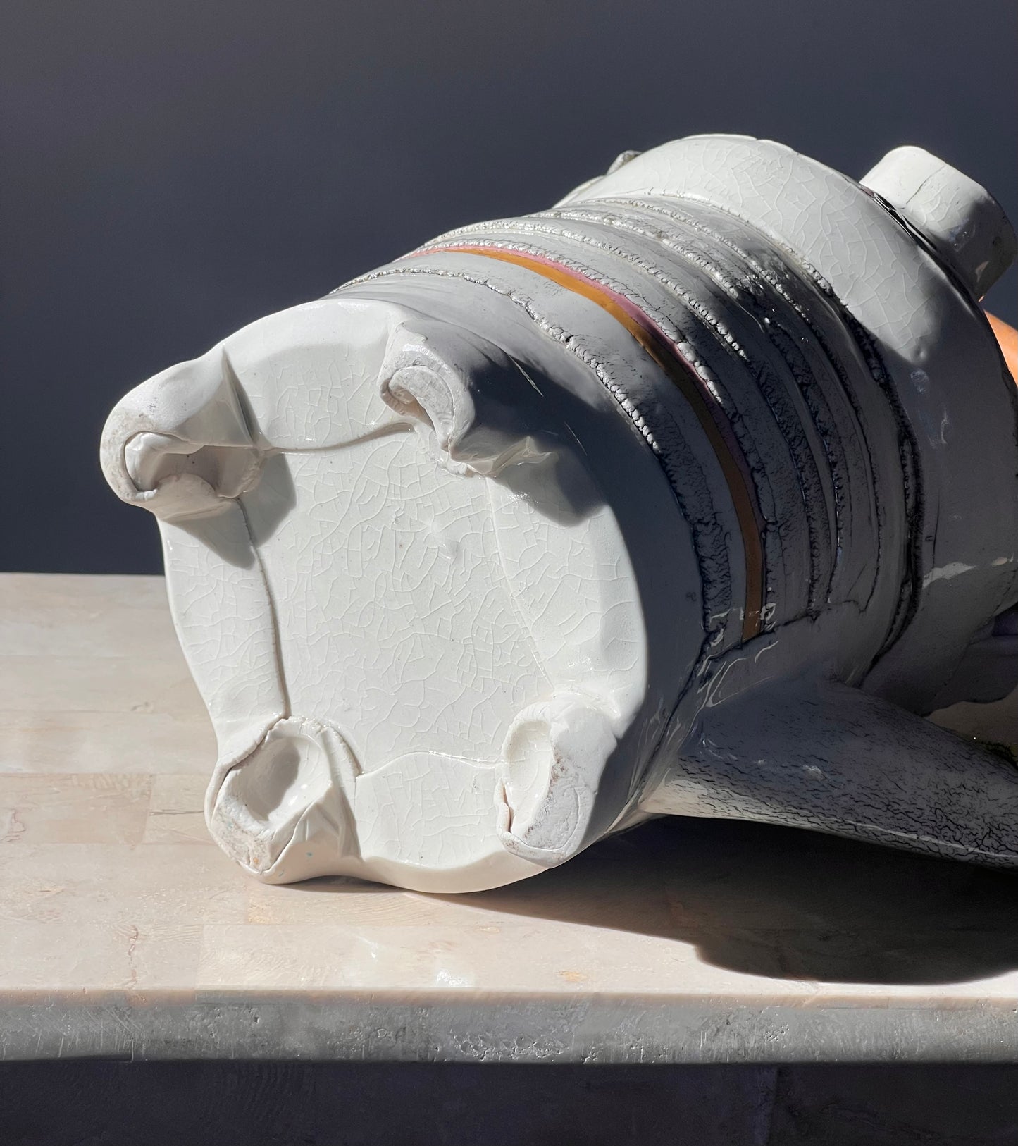 Artist-made ceramic teapot, 20th century