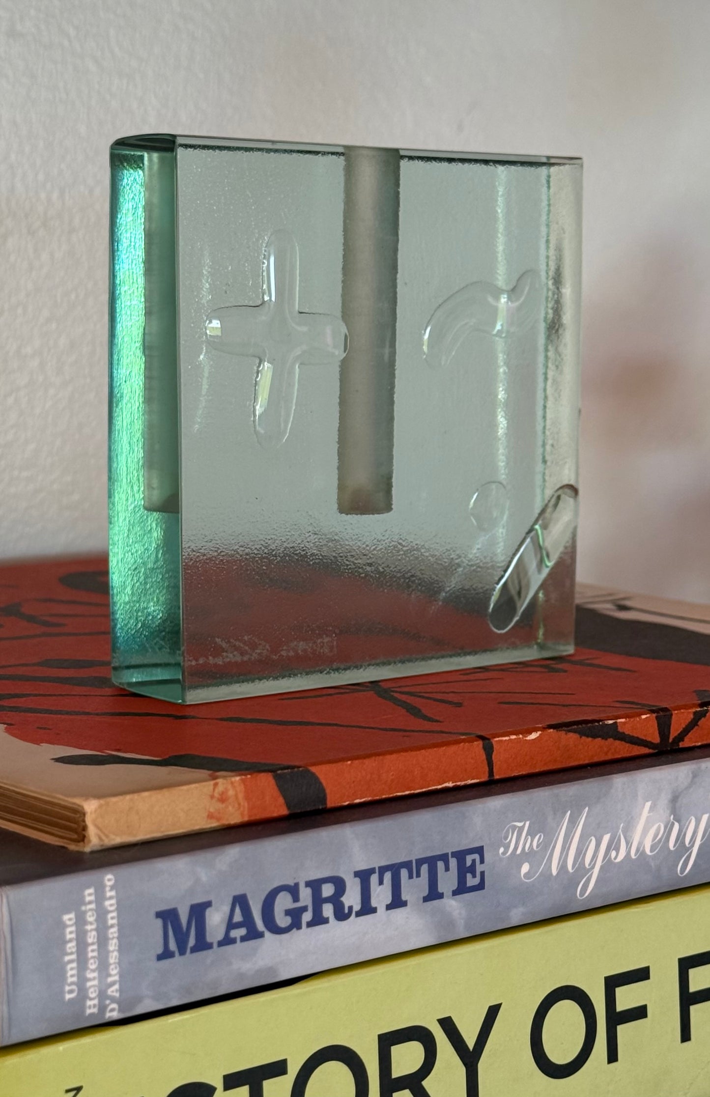 Postmodern art glass bud vase, late 20th century