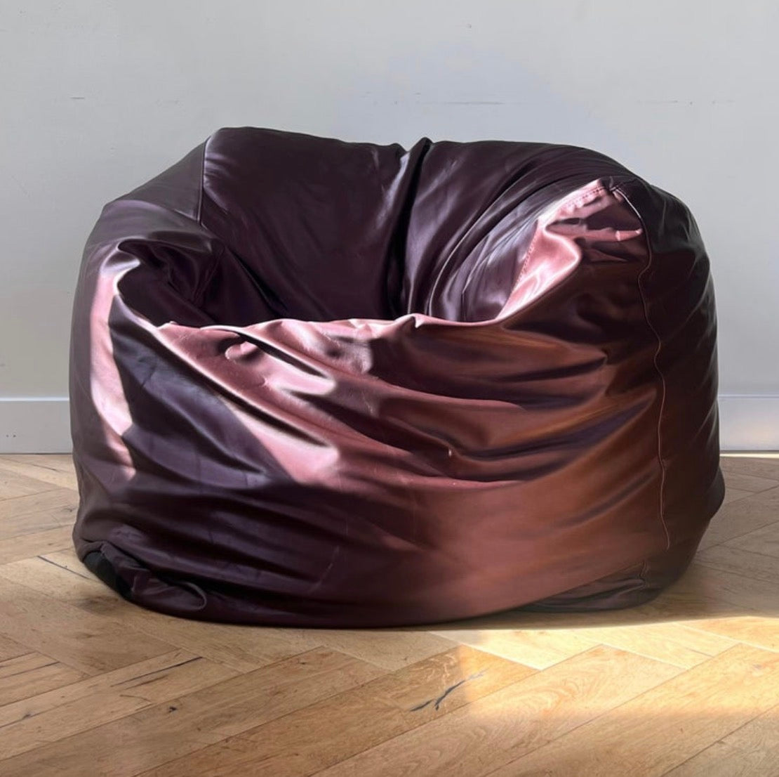 Purple vinyl bean bag by Ligne Roset, early aughts