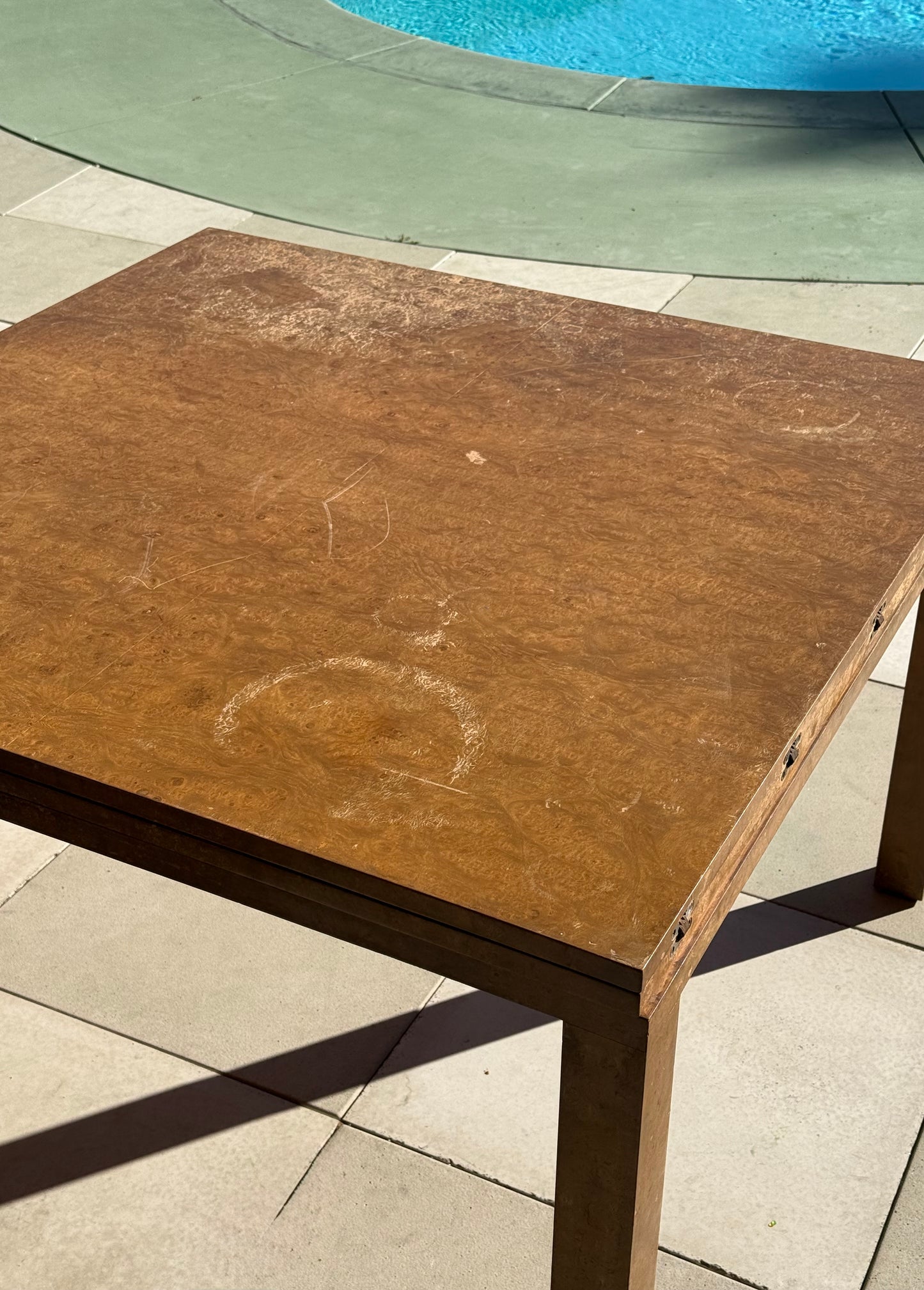 Burlwood Dining Table by PACE Collection, Circa 1970