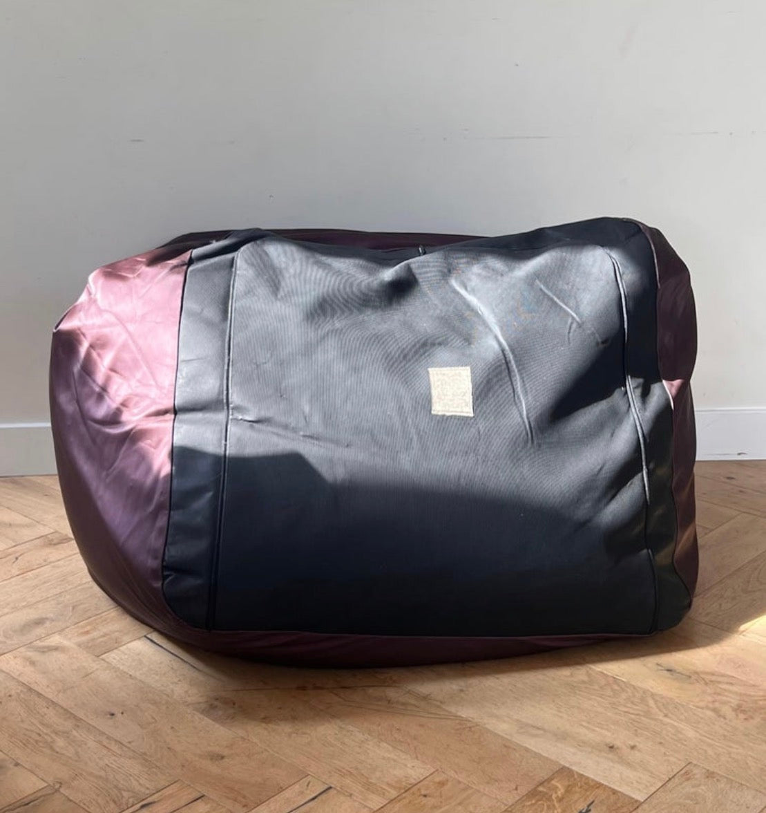 Purple vinyl bean bag by Ligne Roset, early aughts