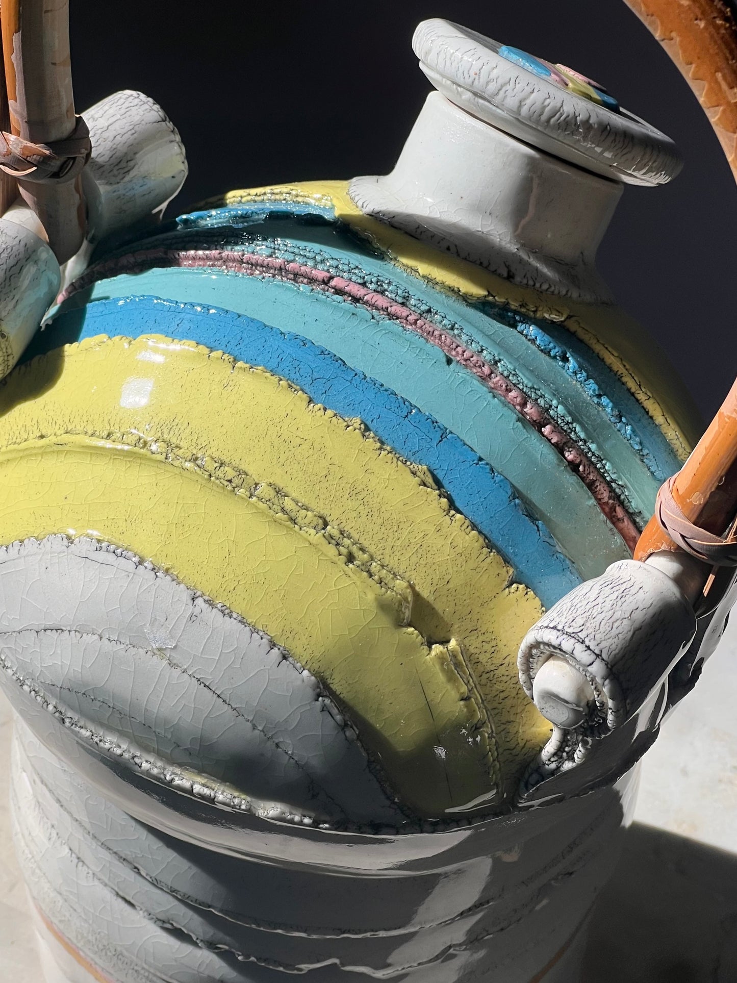 Artist-made ceramic teapot, 20th century